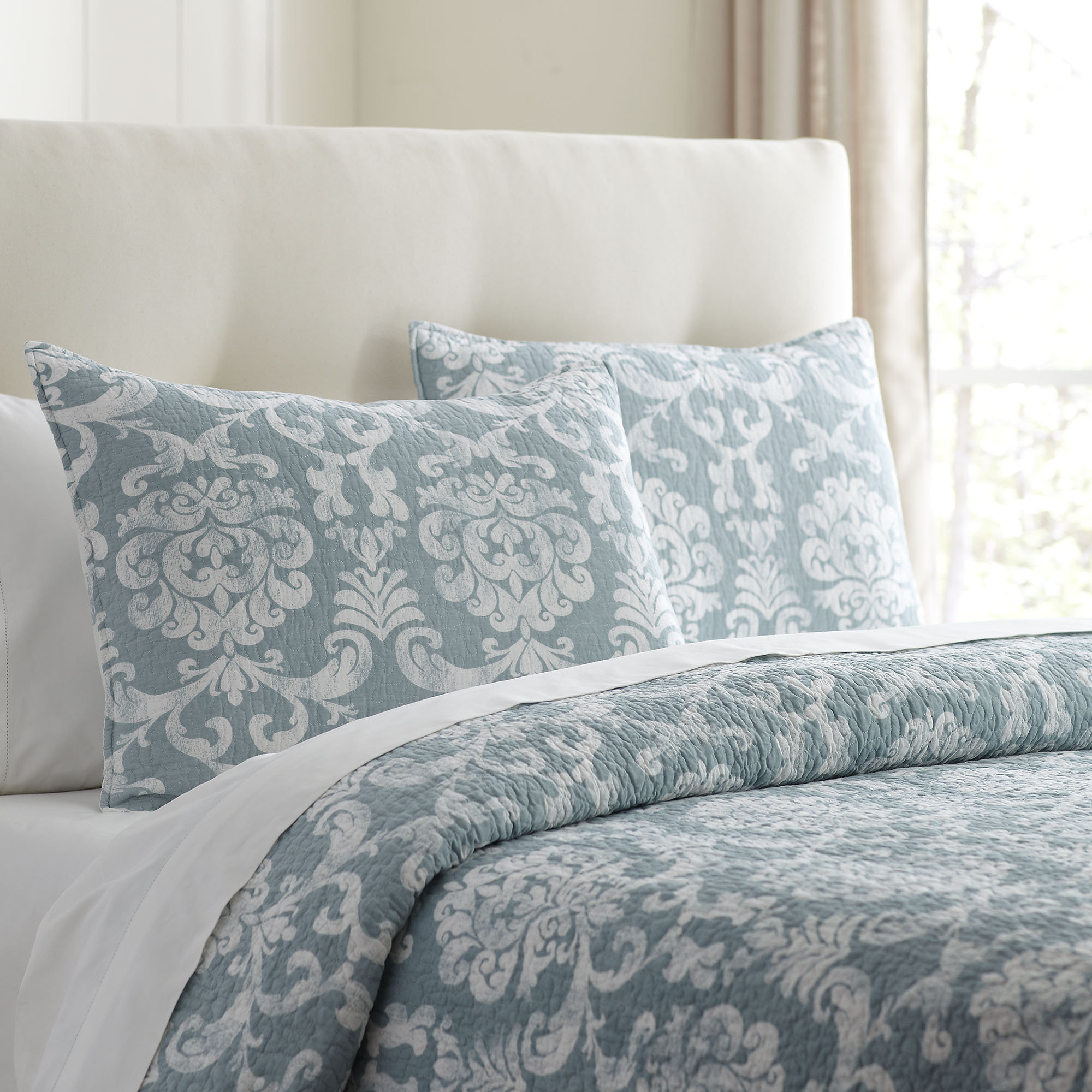 Birch Lane Alice Blue Quilted Bedding Collection & Reviews Birch Lane