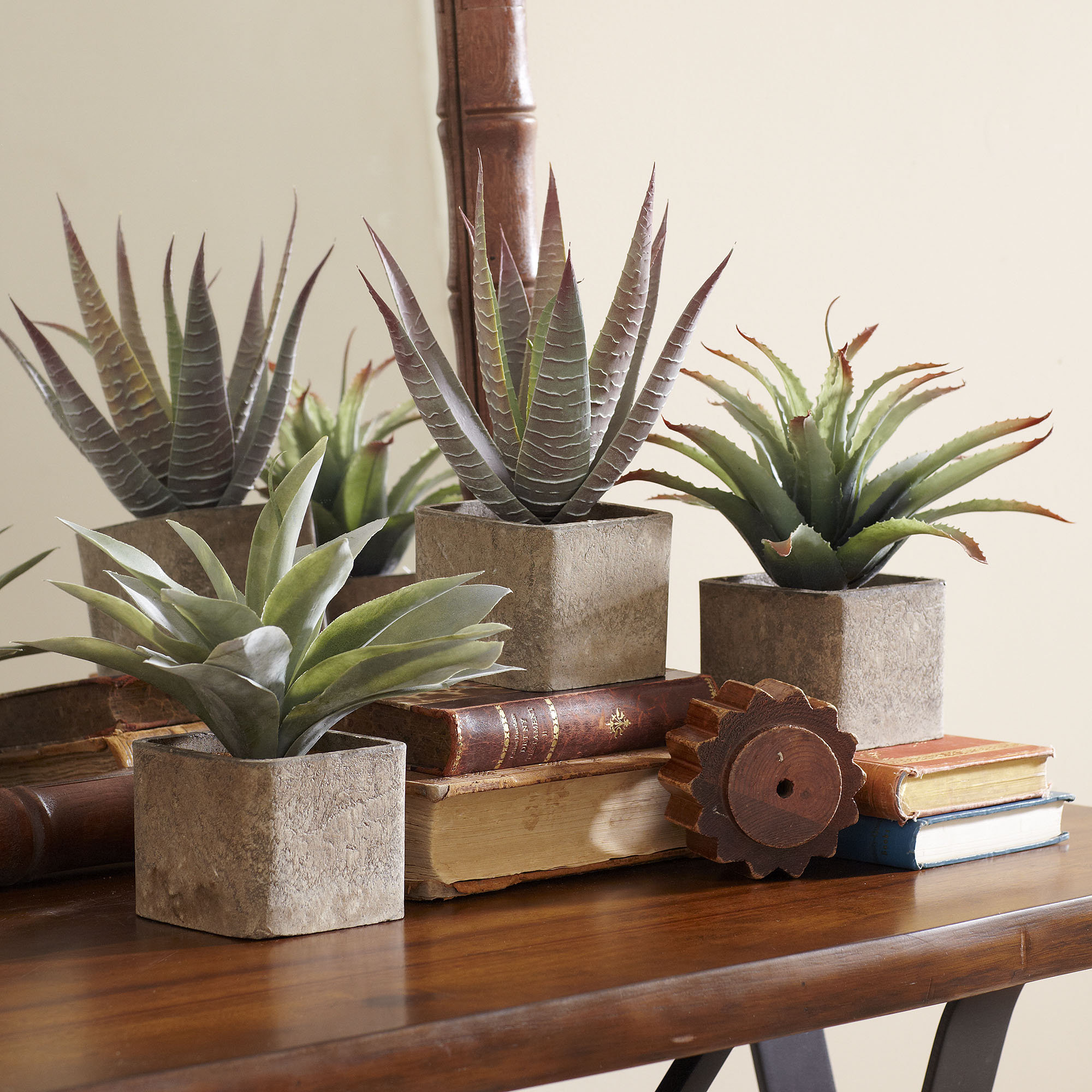 Birch Lane Faux Potted Agave Succulents & Reviews Wayfair