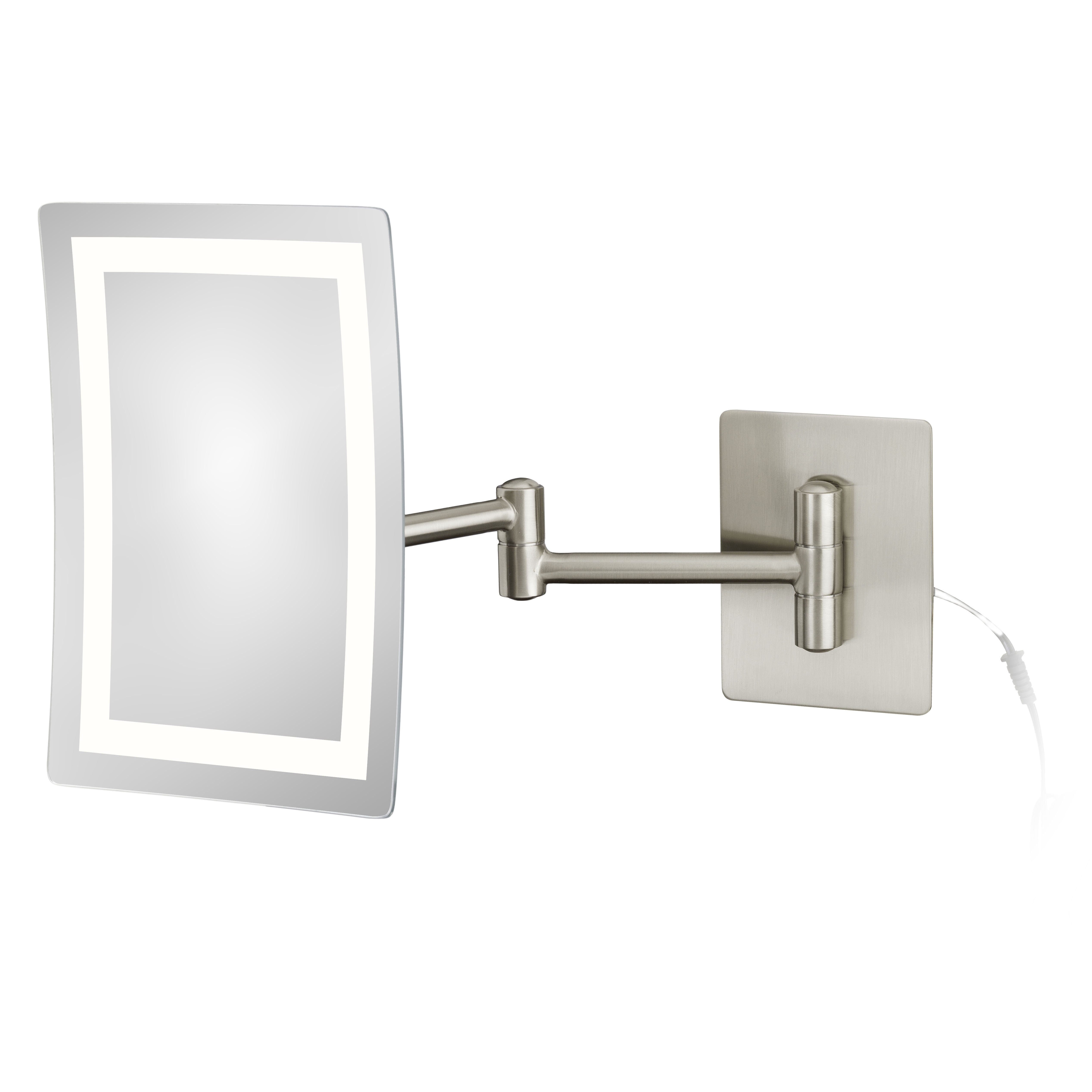 Kimball & Young Rectangular LED Lighted Magnified Wall Mounted Mirror