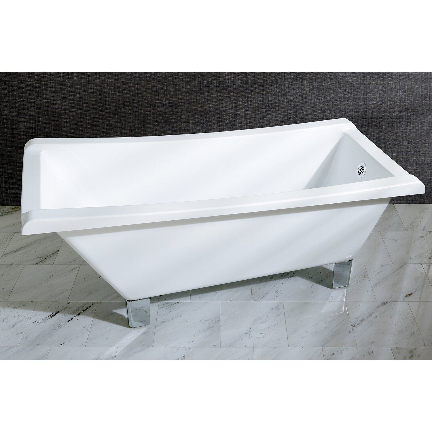 Kingston Brass Aqua Eden 67 X 29 5 Soaking Bathtub Wayfair   Kingston Brass Aqua Eden 67 Acrylic Clawfoot Rectangular Tub VTRF673018A 