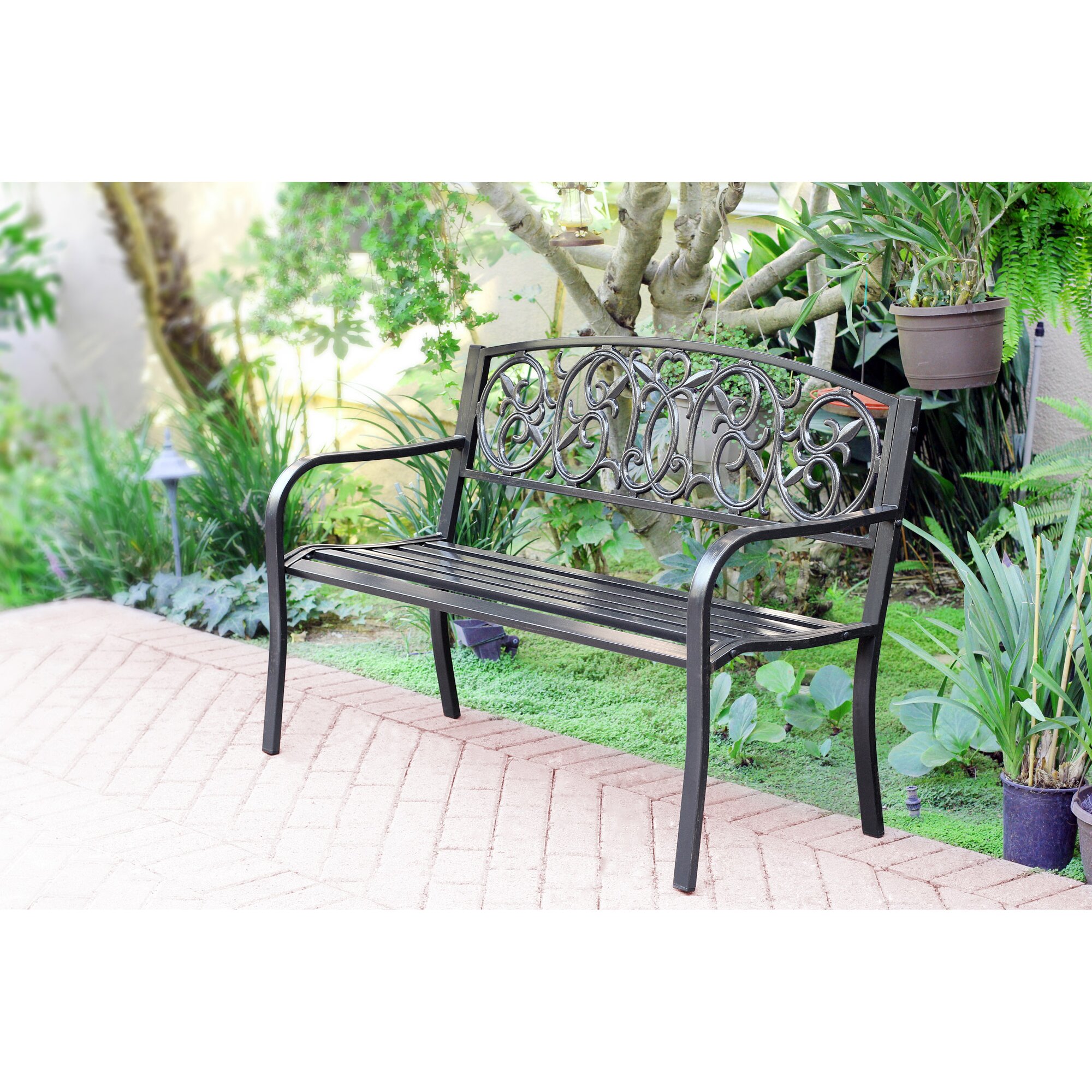 Jeco Inc Steel Park Bench & Reviews