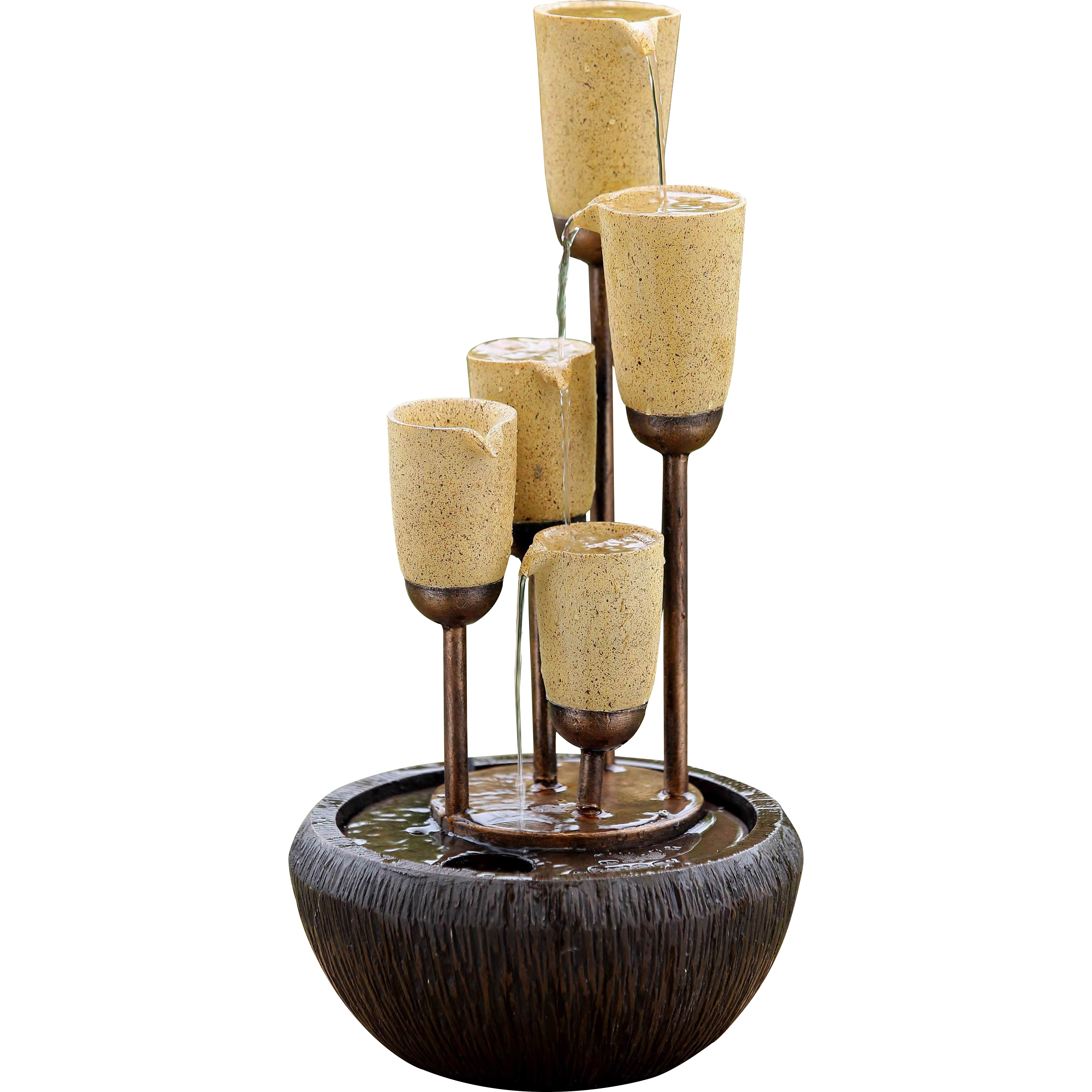 Jeco Inc. Polyresin and Fiberglass Cups Water Fountain Wayfair