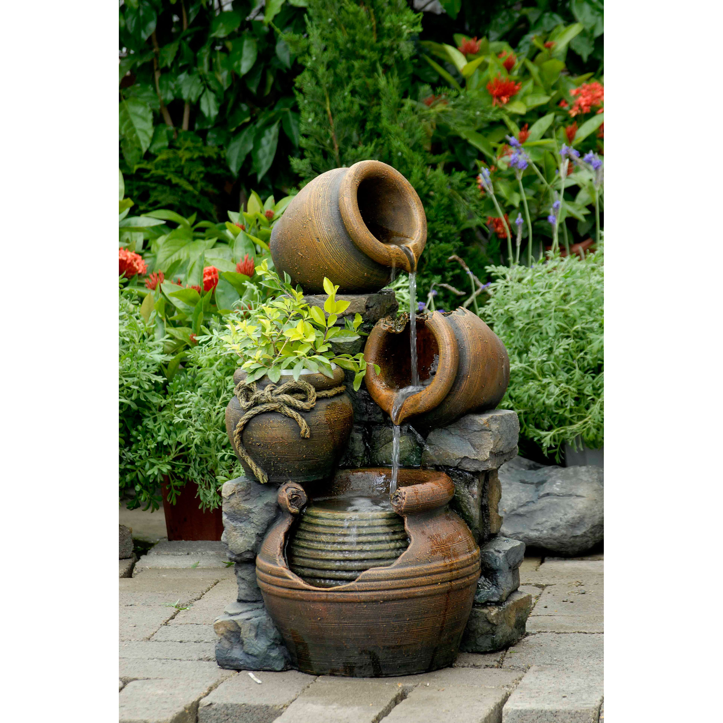 Jeco Inc. Polyresin and Fiberglass Multi Pots Fountain & Reviews Wayfair