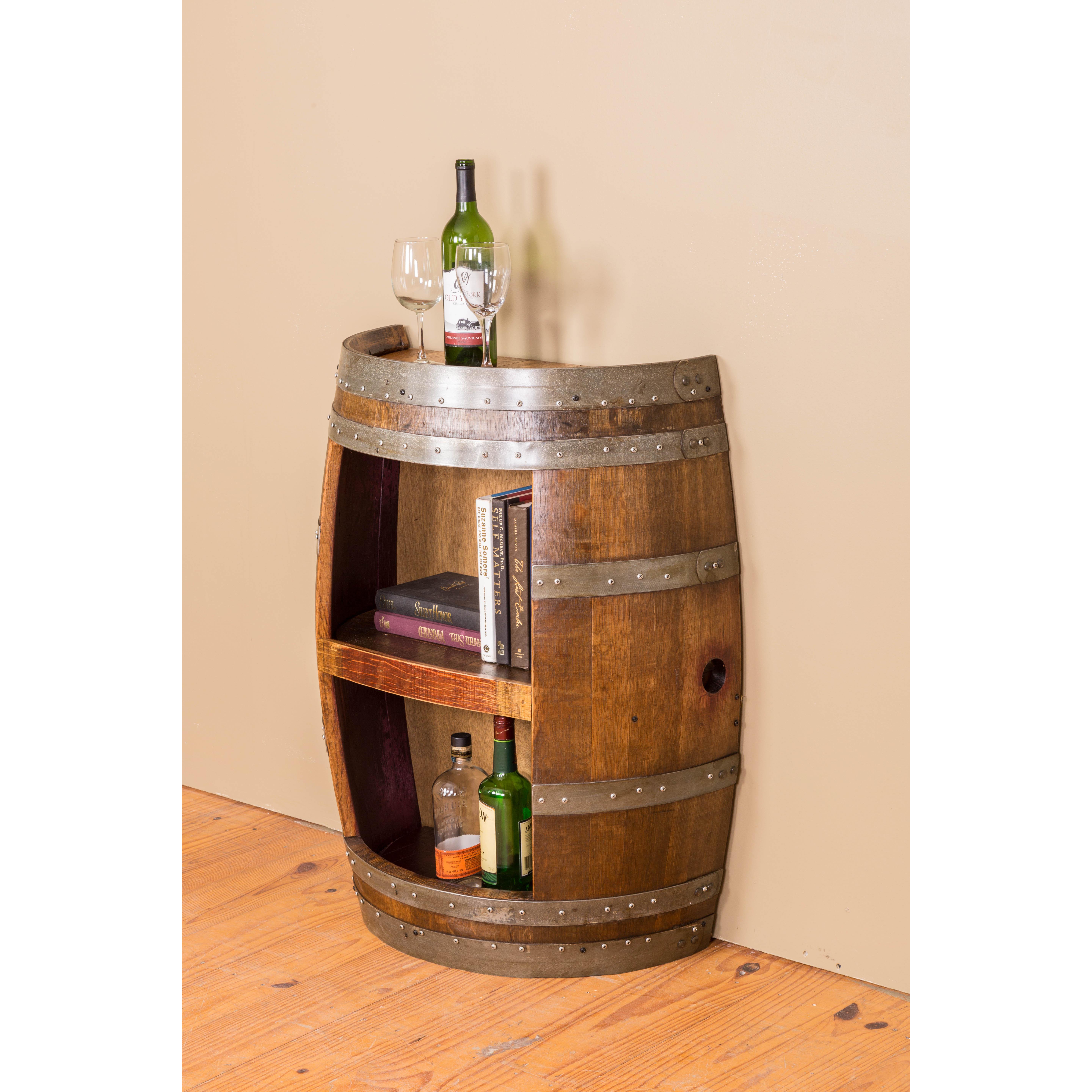 Napa East Collection Half Barrel Open Front with Shelf Wayfair