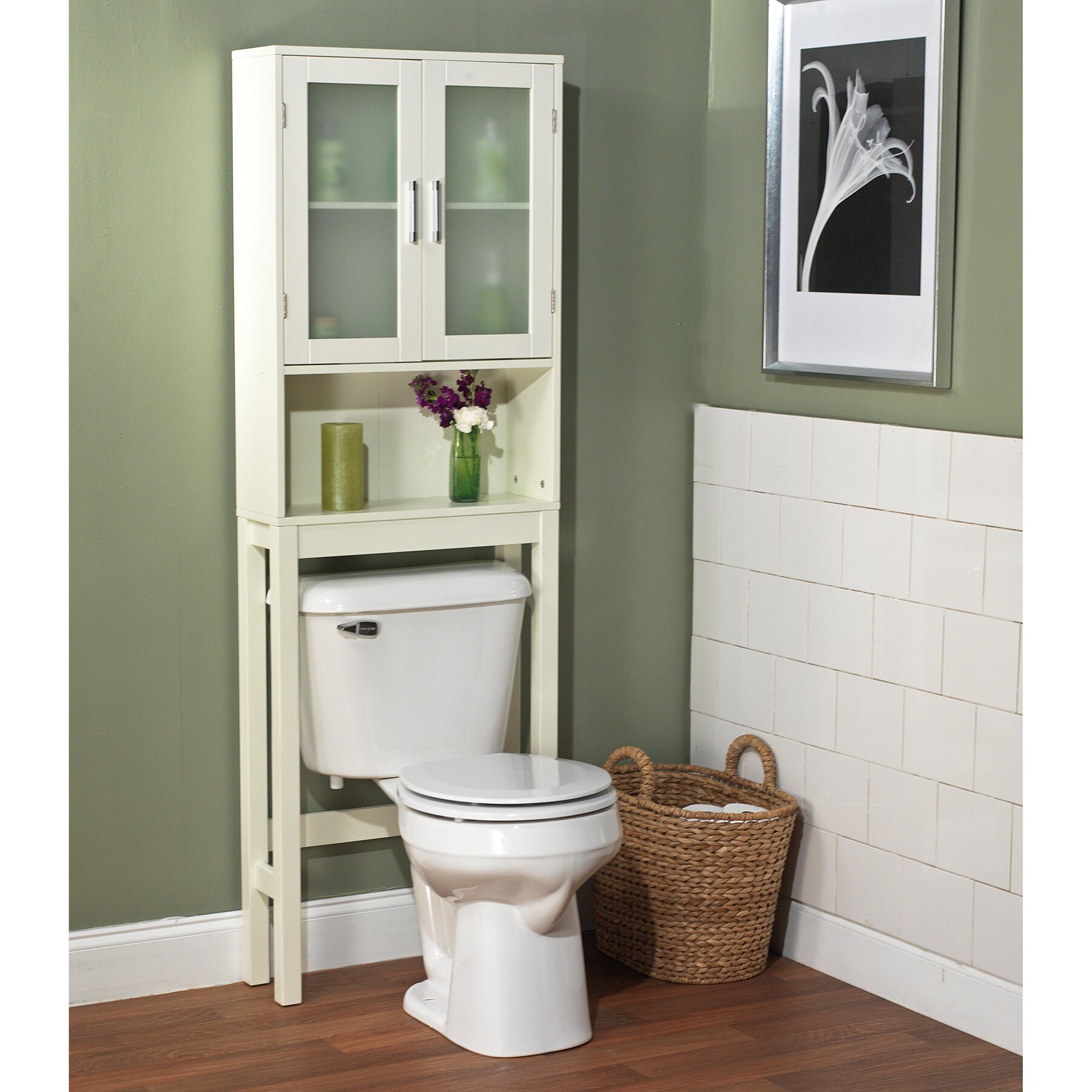 TMS Free Standing 21" W x 67.3" H Over the Toilet Storage & Reviews Wayfair