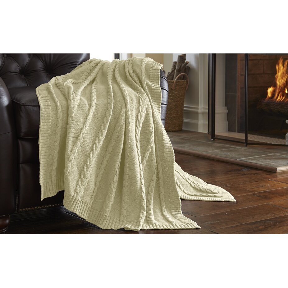 Amrapur Sweater Knit Throw Blanket & Reviews Wayfair.ca