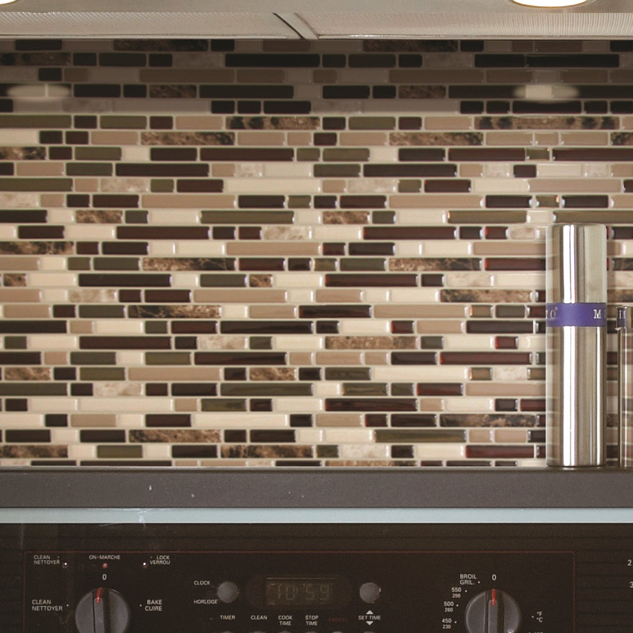 Smart Tiles Mosaik Bellagio Keystone 10.06" x 10" Peel & Stick Wall
