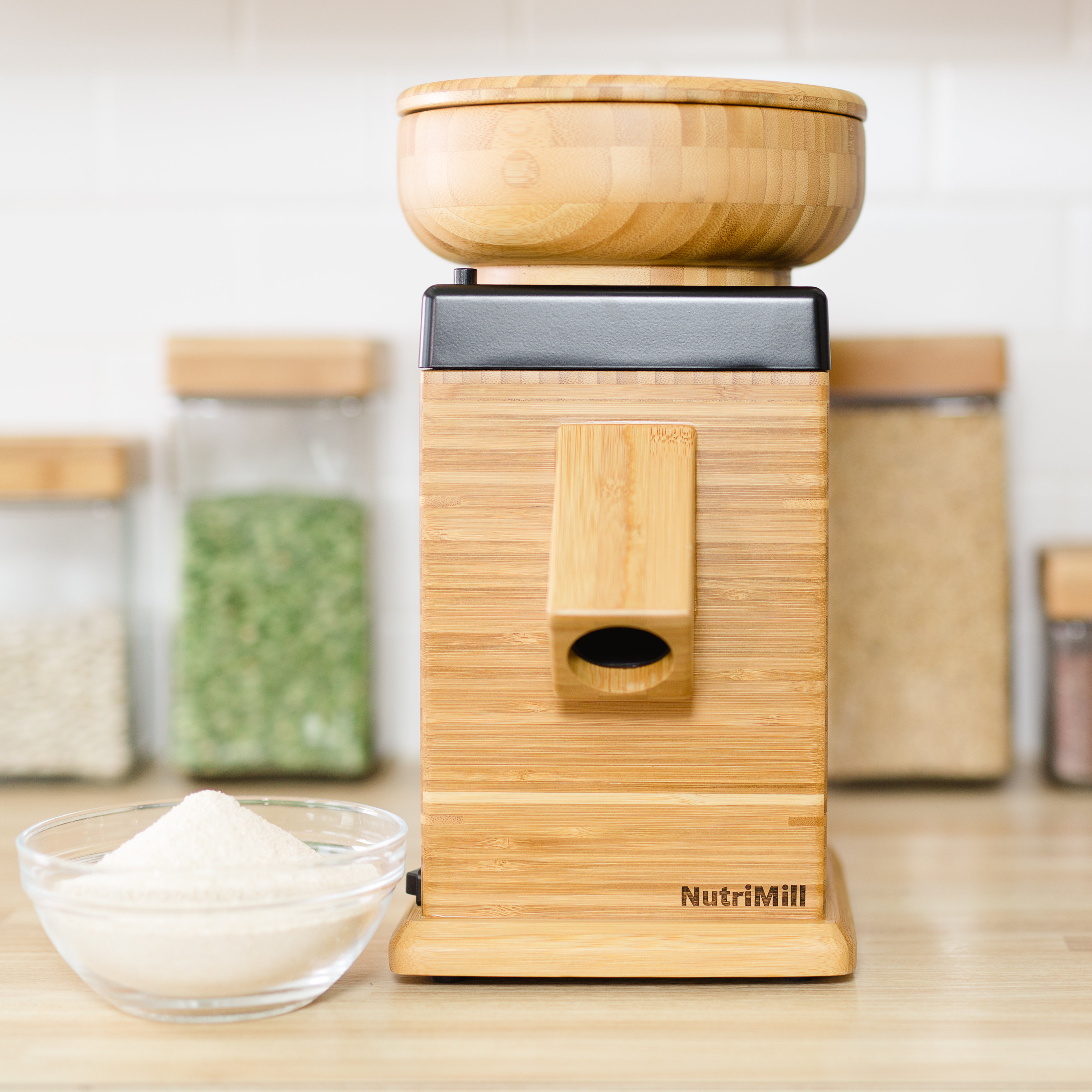 NutriMill Harvest Stone Grain Mill, 450 Watt Black & Reviews Wayfair