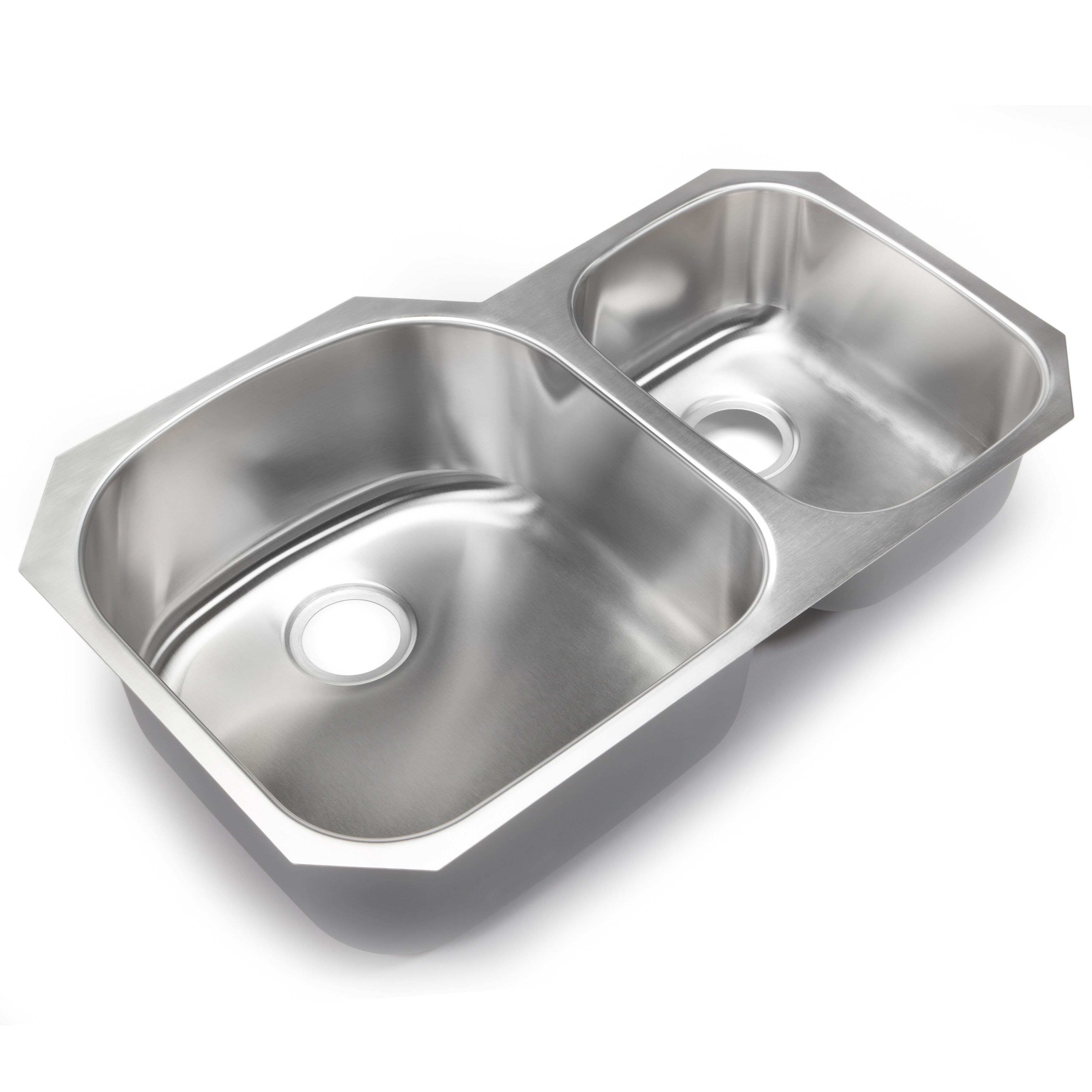 Hahn Classic Chef Series 32.38" x 20.5" 70/30 Double Bowl ...