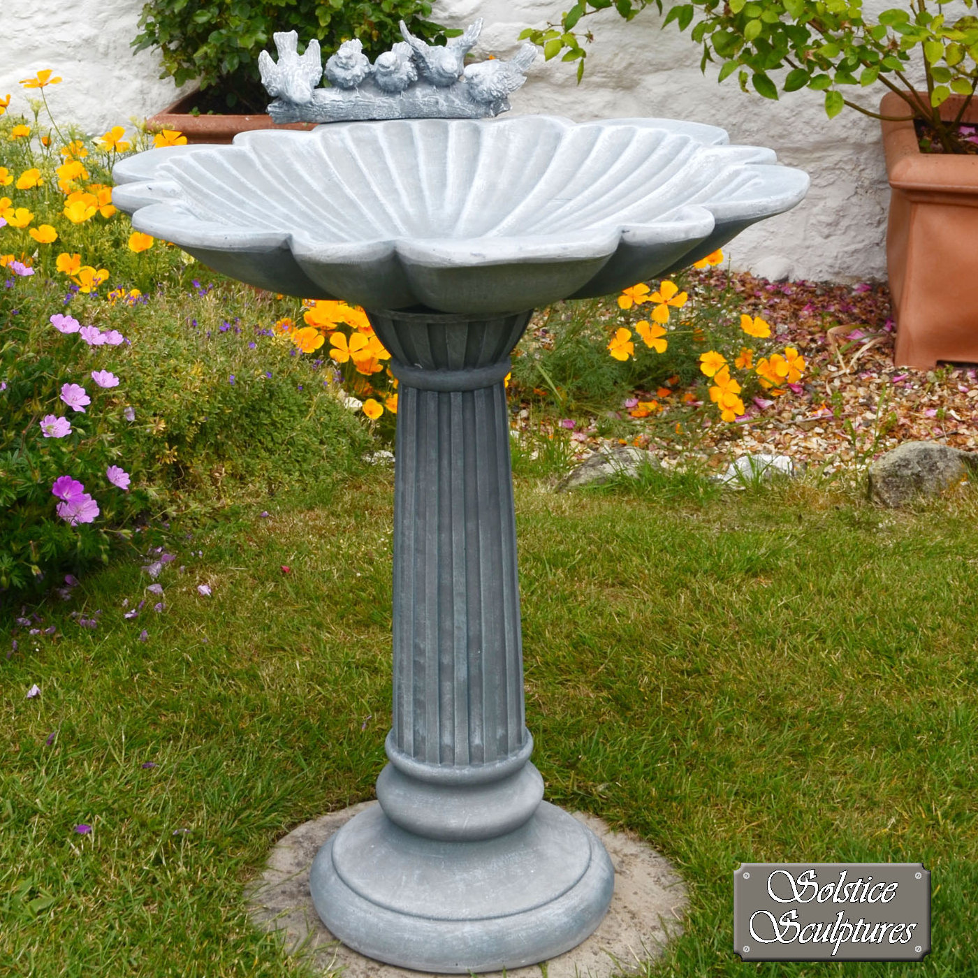 Solstice Sculptures Bird Bath Wayfair UK