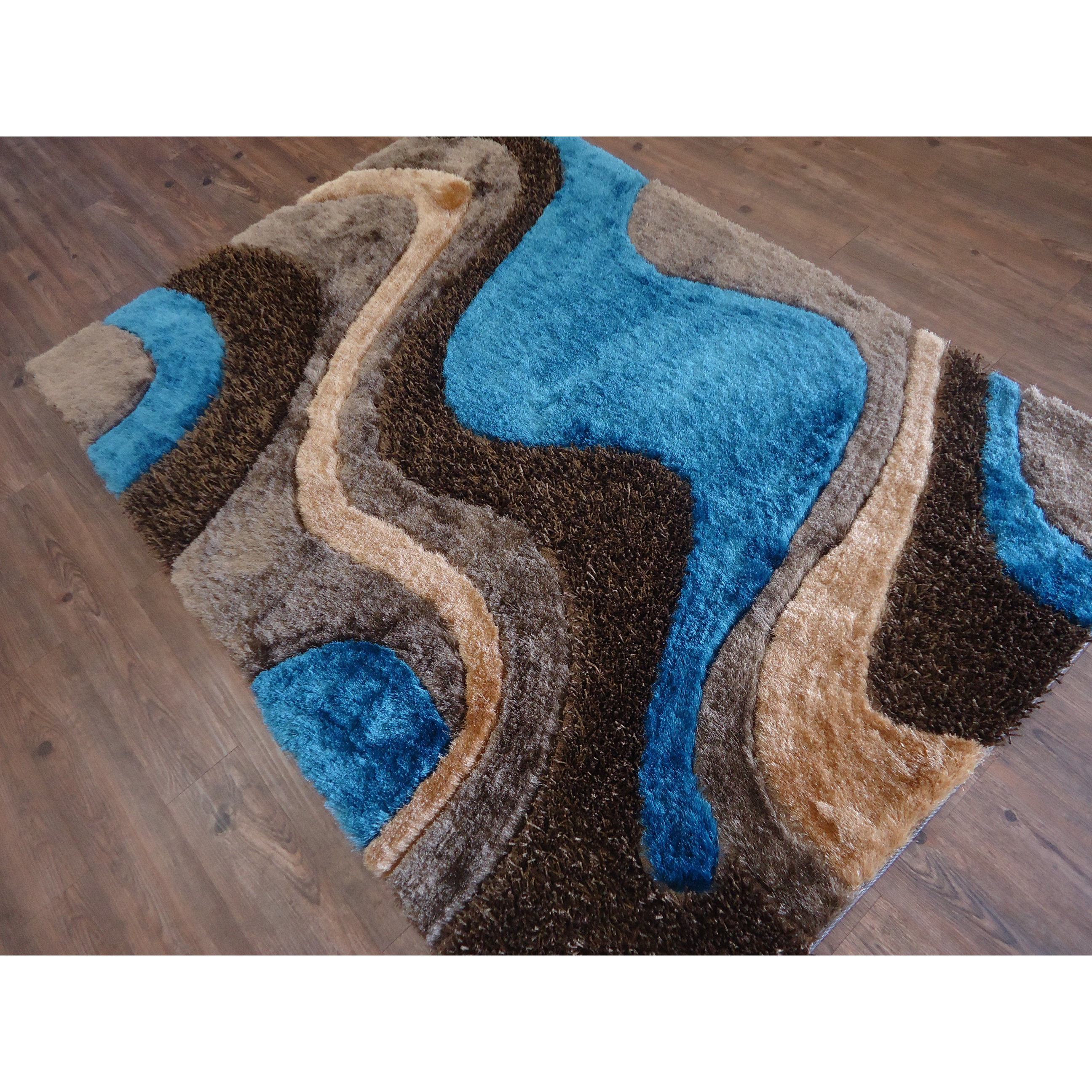 Rug Factory Plus HandTufted Brown/Blue Area Rug Wayfair