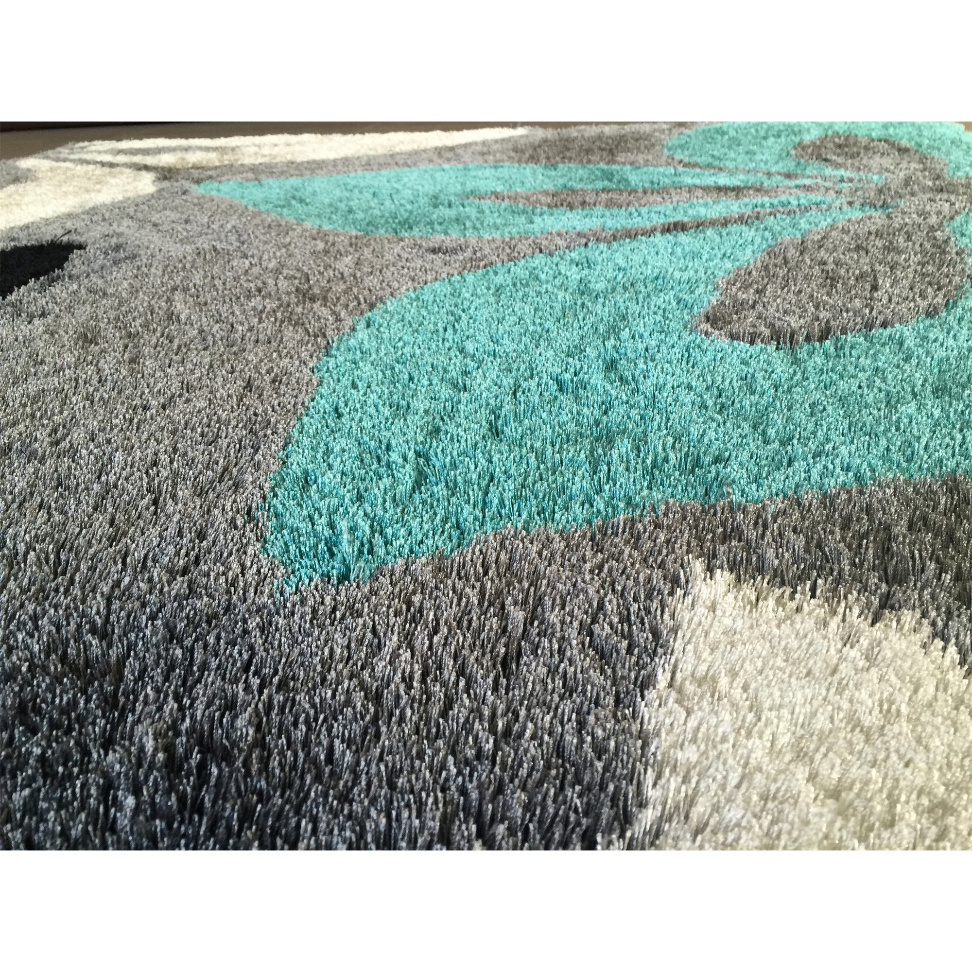 Rug Factory Plus Lola HandTufted Grey/Turquoise Area Rug Wayfair.ca