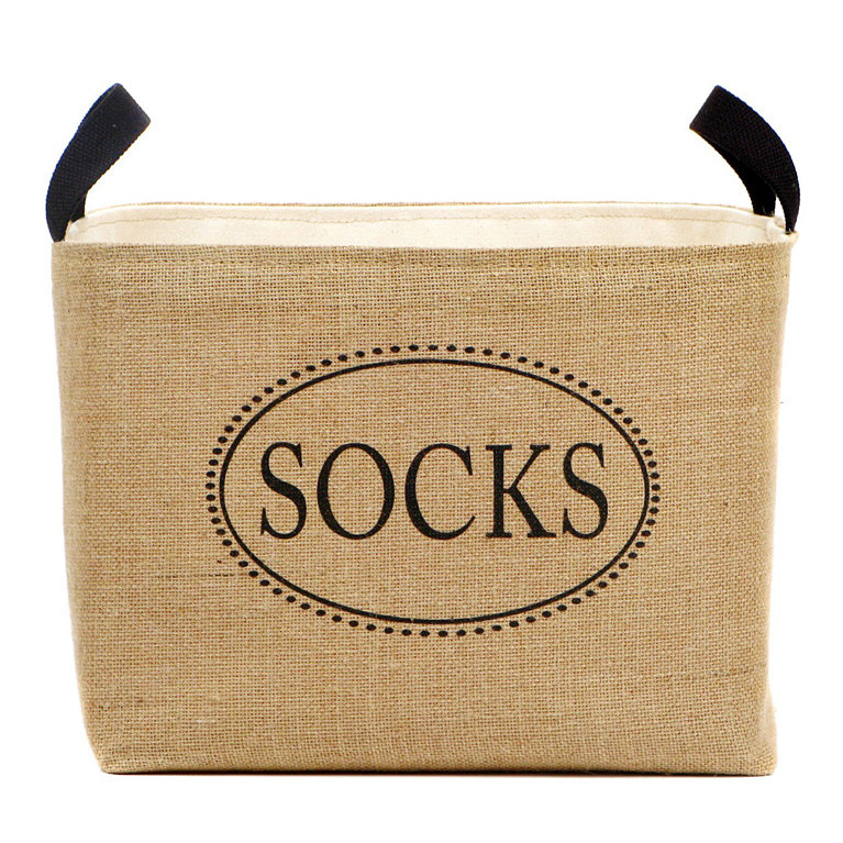 asouthernbucket "Socks" Burlap Storage Basket Wayfair