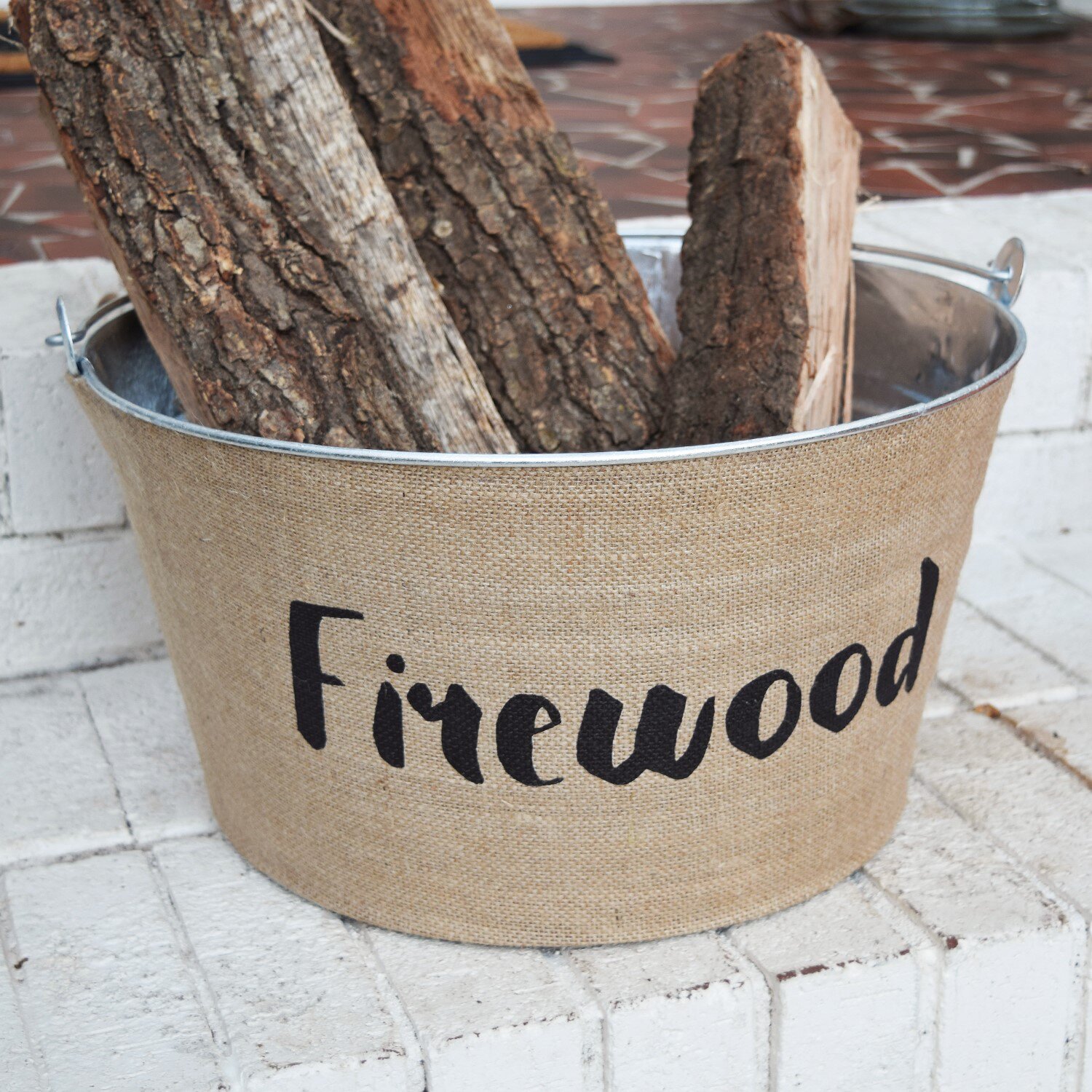 Asouthernbucket Firewood Decorative Metal Bucket Wayfair   A Southern Bucket Firewood Decorative Metal Bucket 