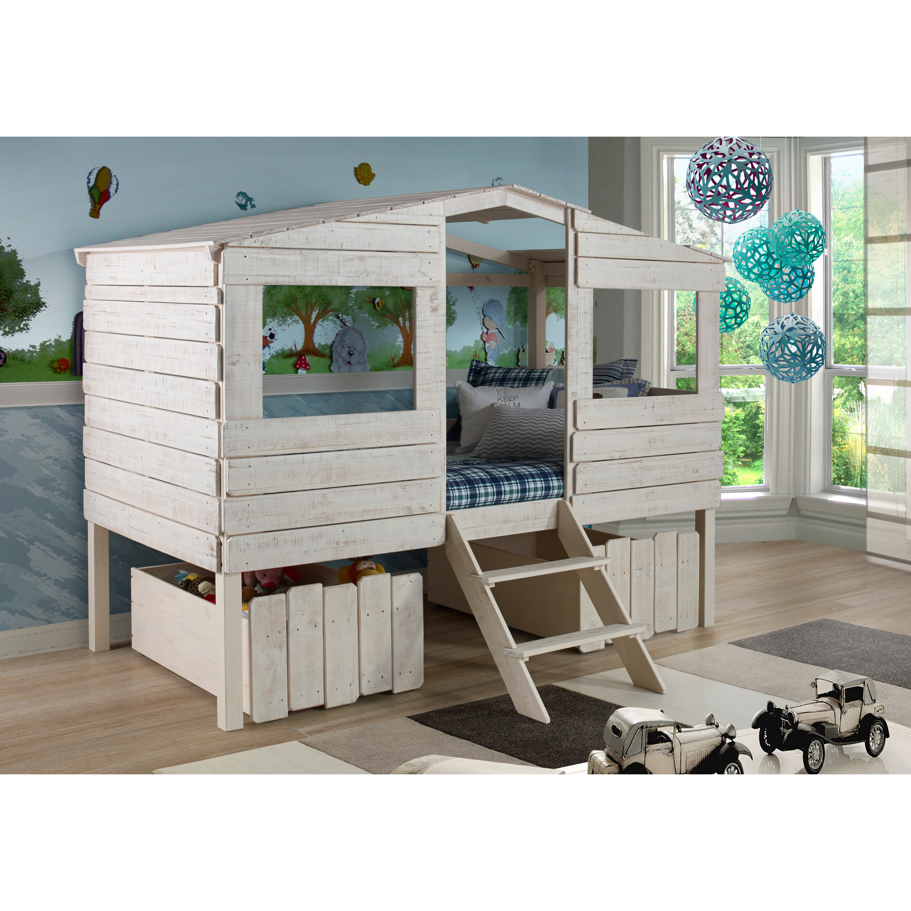 Birch Lane Kids Cabin Lofted Bed with Storage & Reviews Wayfair.ca