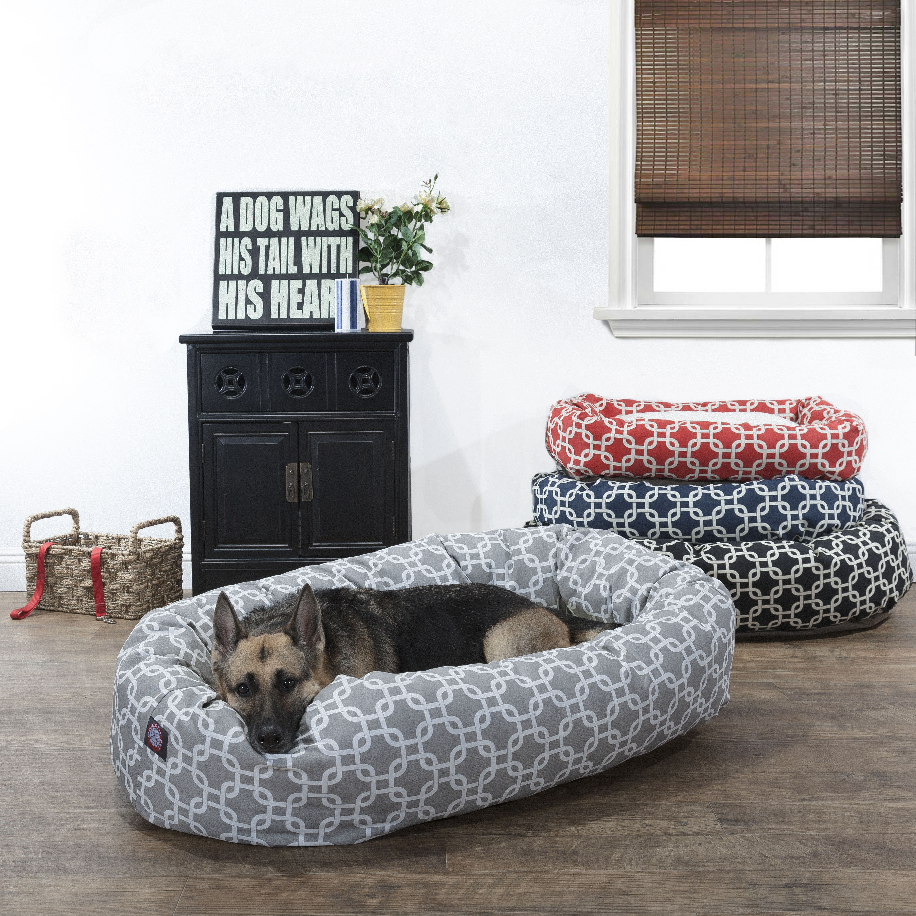Majestic Pet Links Sherpa Bagel Bolster Pet Bed & Reviews Wayfair
