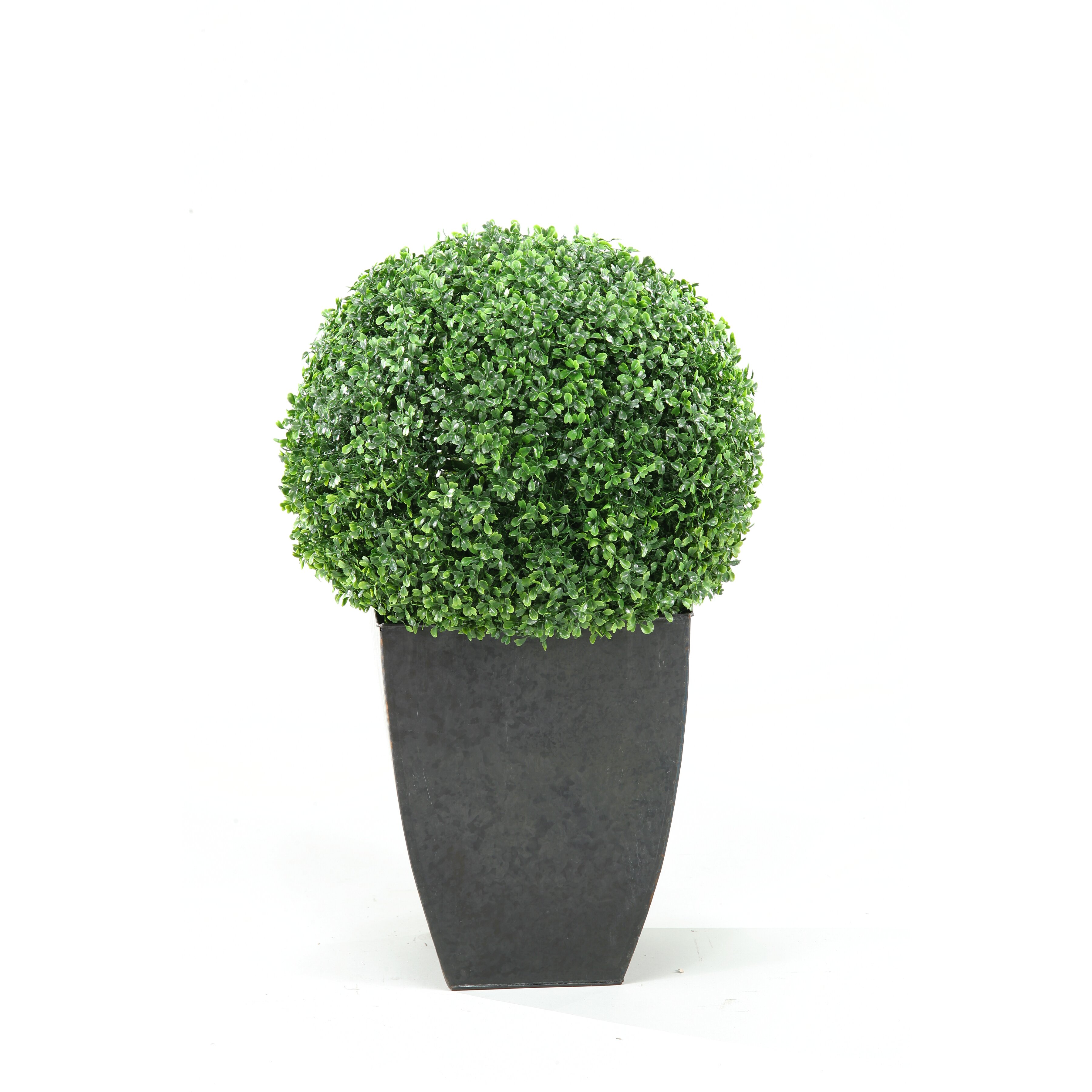 D & W Silks Boxwood Ball Square Topiary in Planter & Reviews | Wayfair