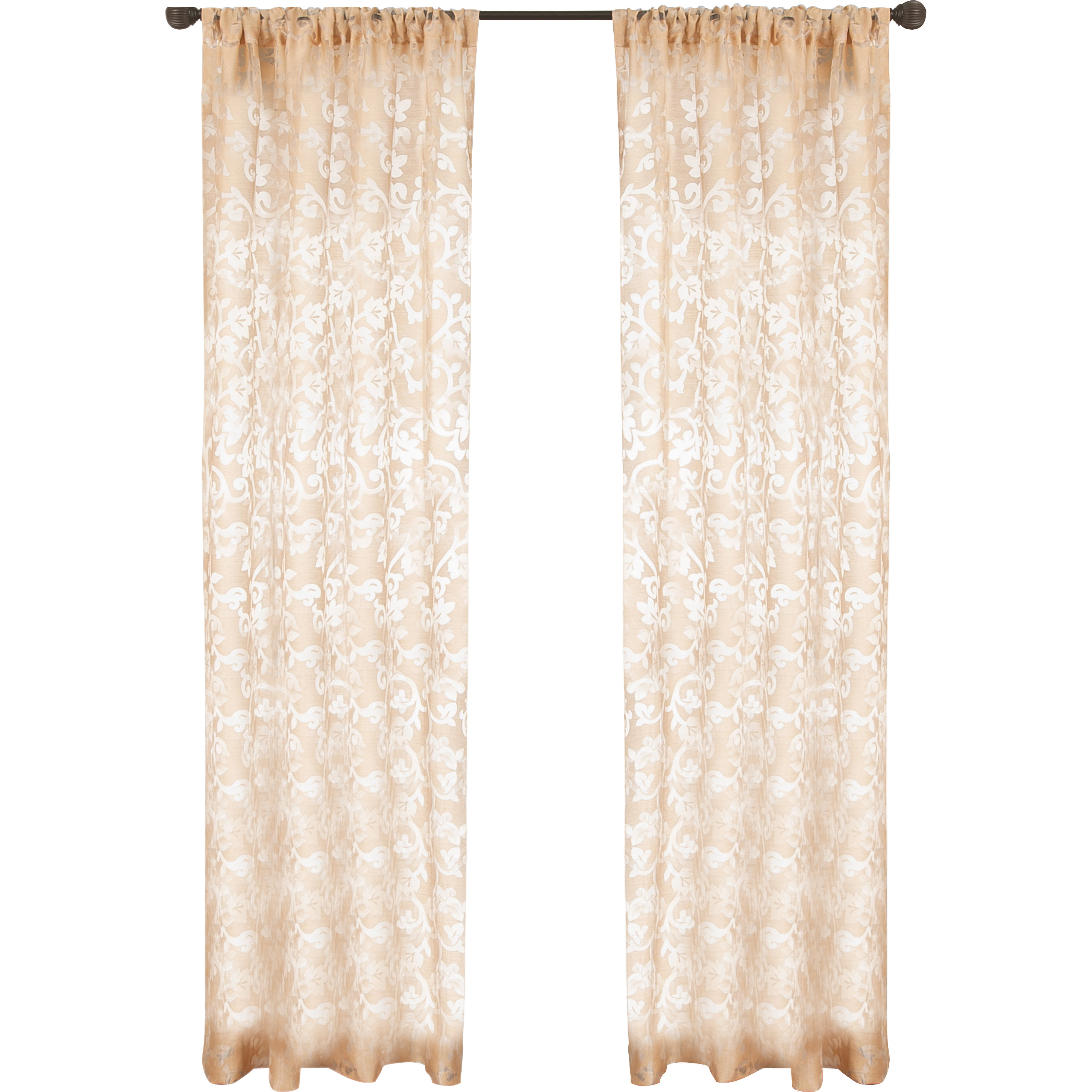 Three Posts Geneseo Scroll Rod Pocket Single Curtain Panel & Reviews