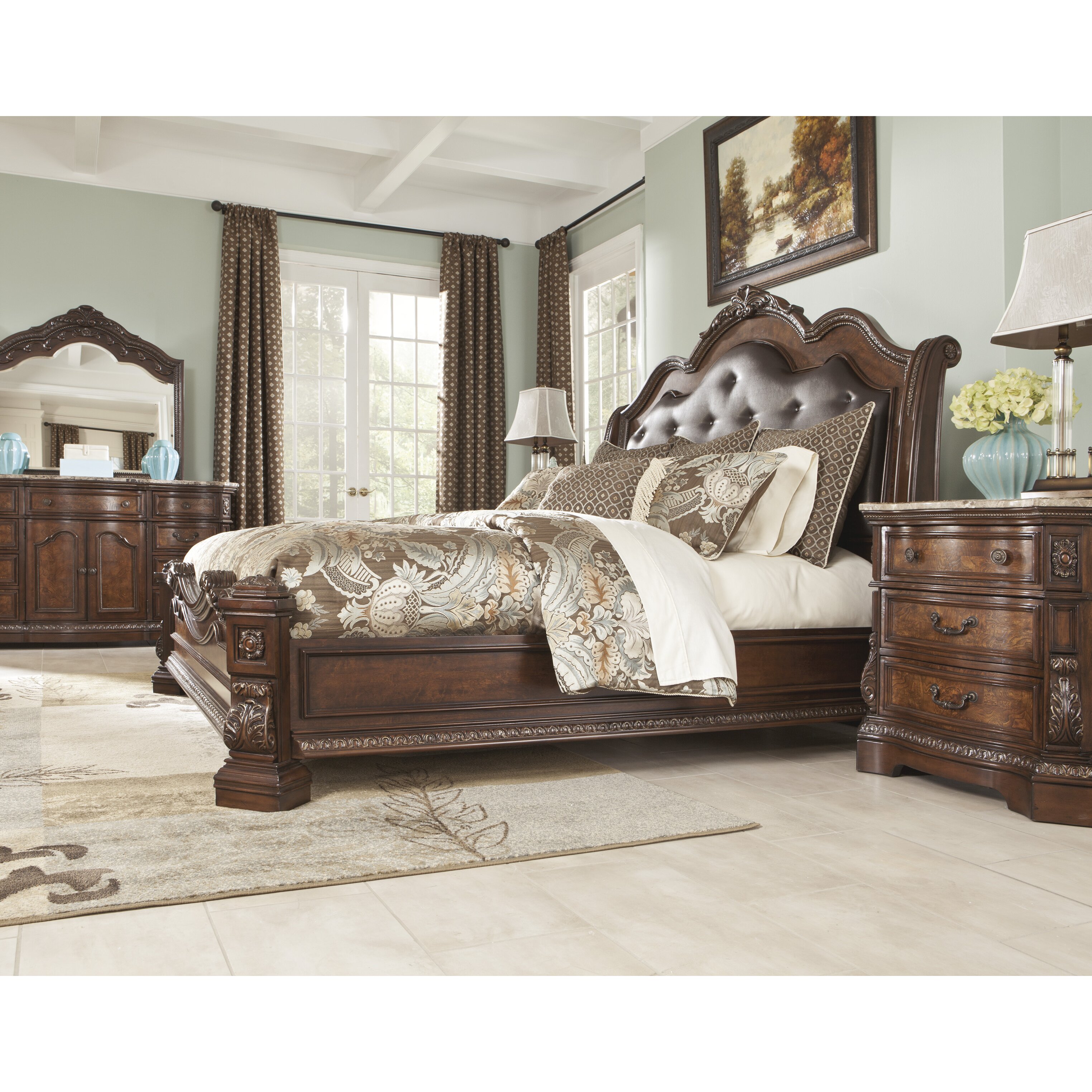 Signature Design By Ashley Ledelle Arched Dresser Mirror & Reviews ...