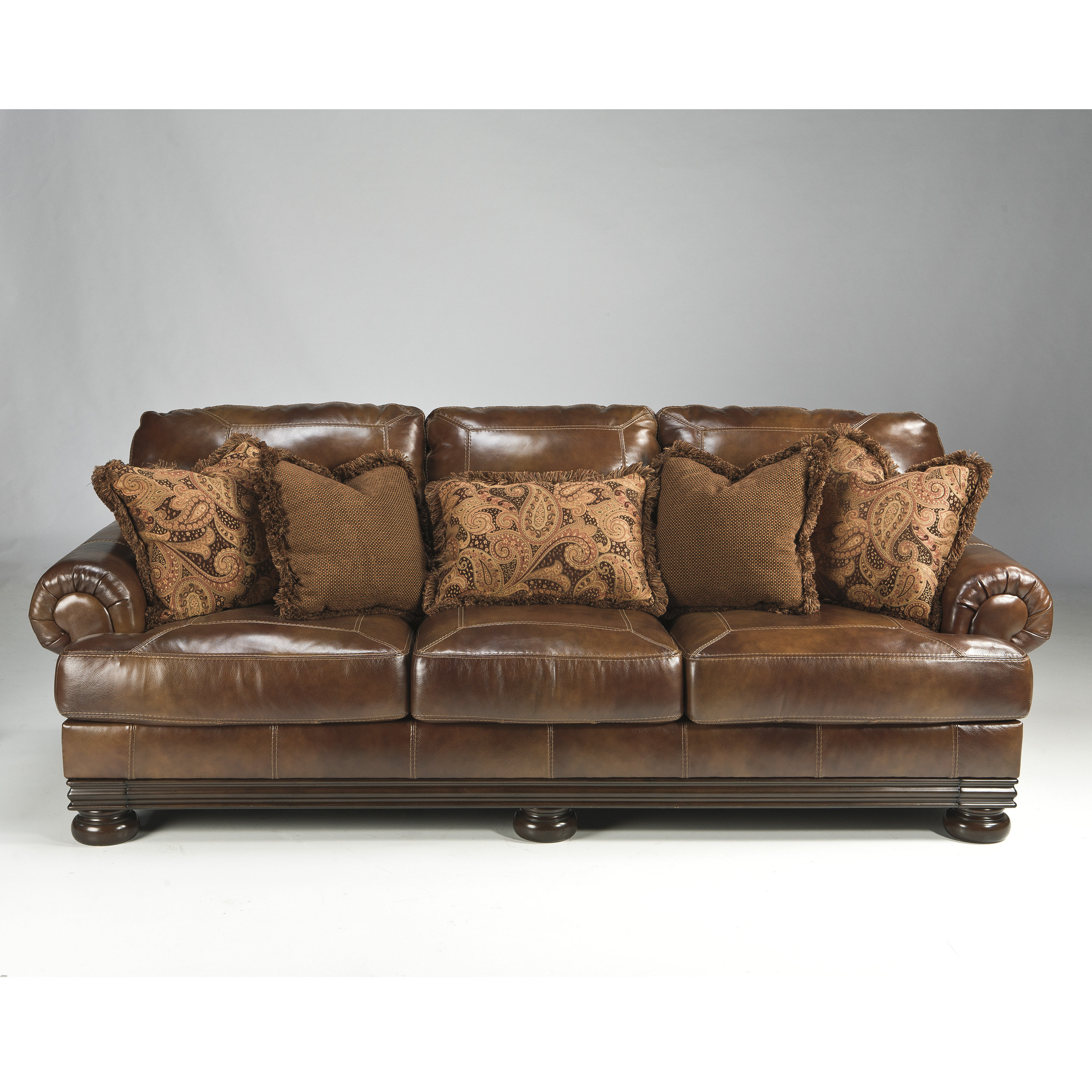 Signature Design By Ashley Hutcherson Leather Sofa & Reviews | Wayfair