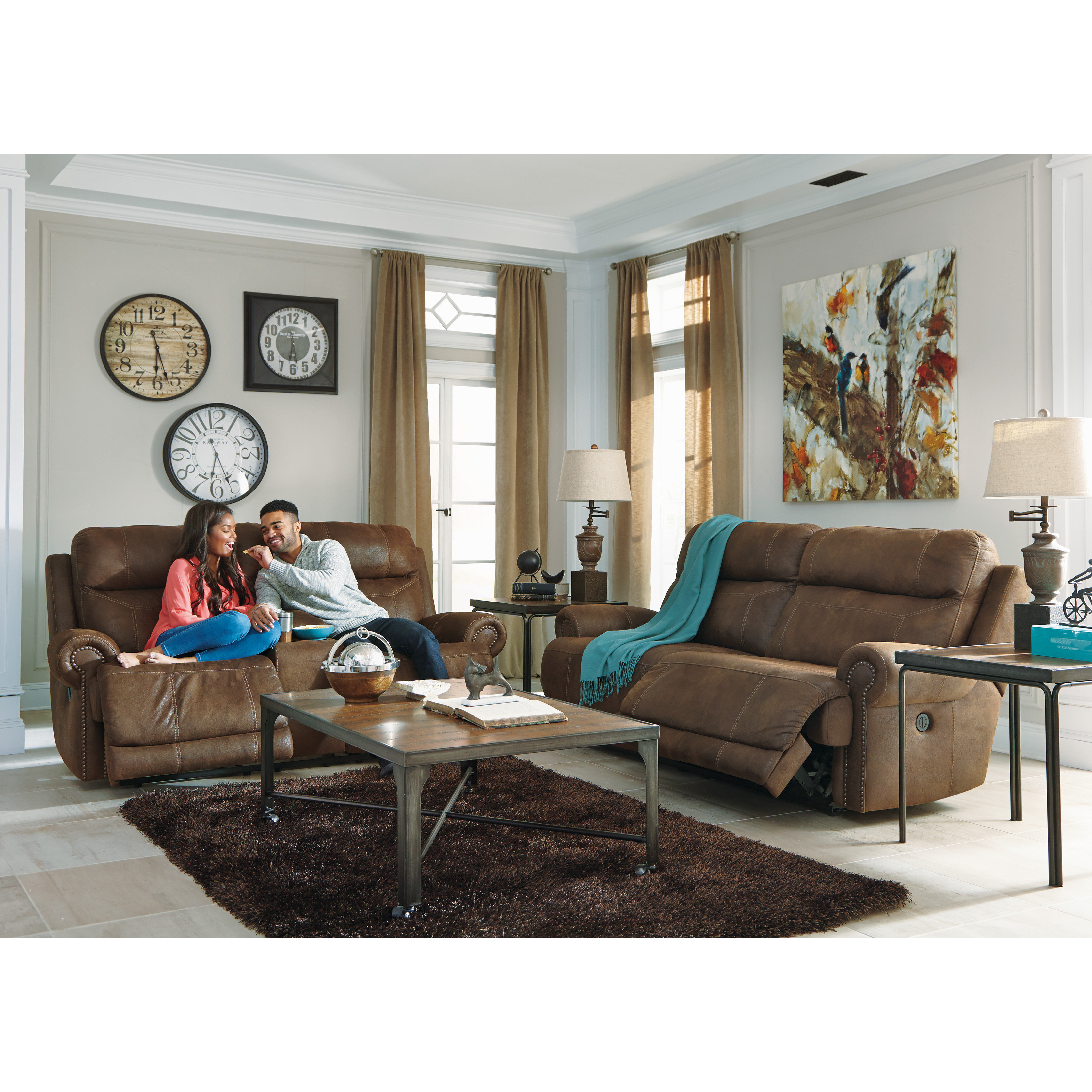 Signature Design by Ashley Austere 2 Seat Reclining Sofa & Reviews