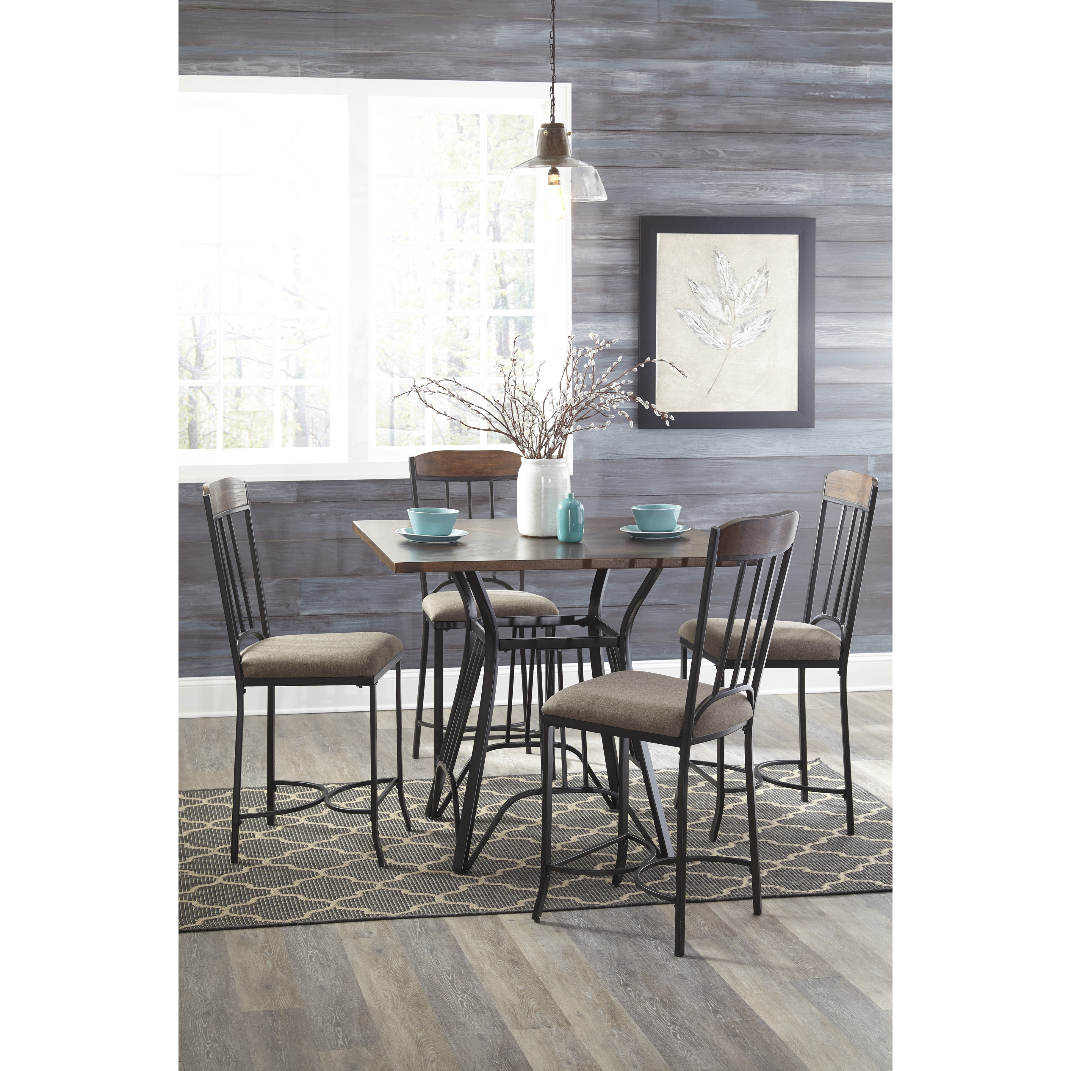 Signature Design by Ashley Zanilly 5 Piece Pub Table Set Wayfair