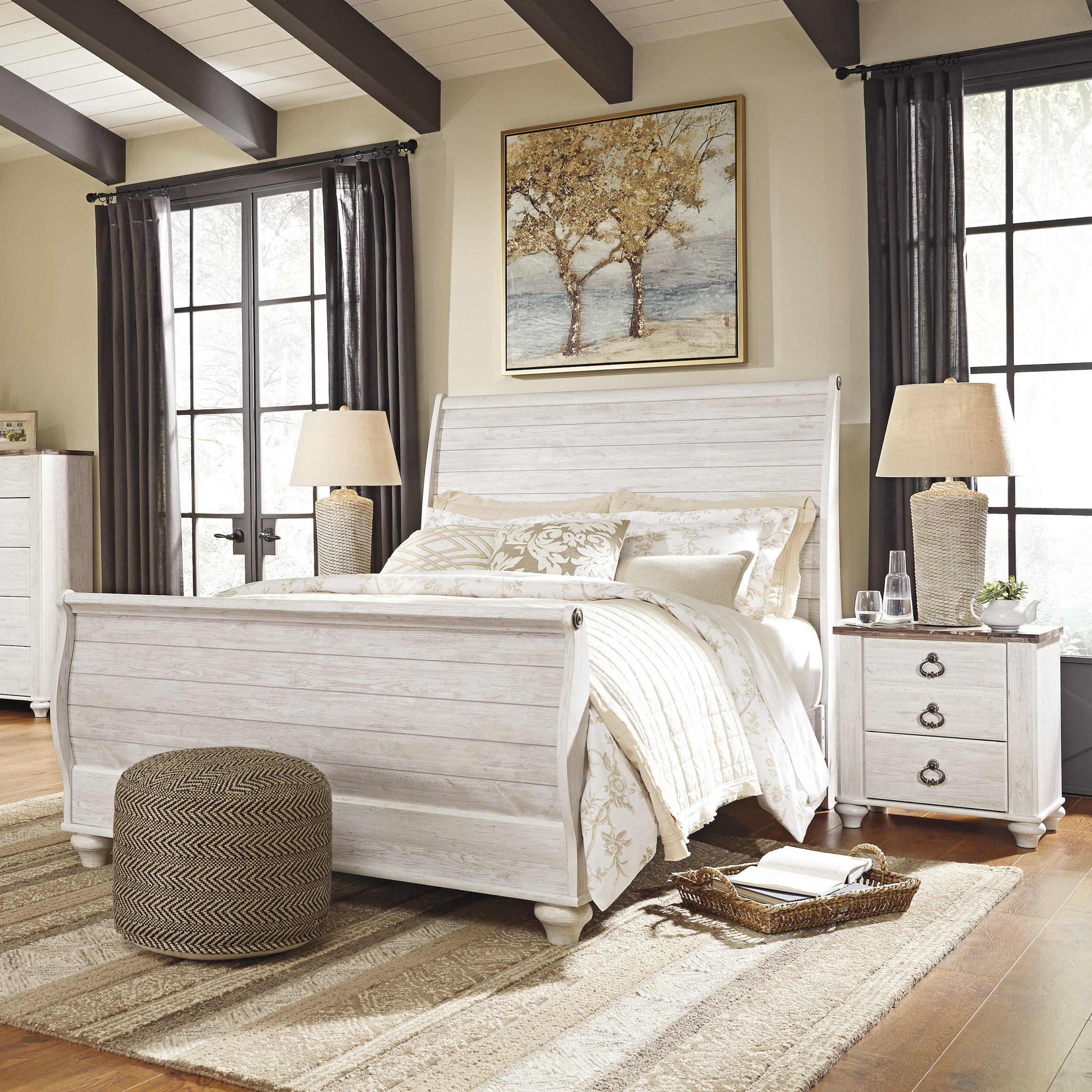 Signature Design by Ashley Willowton 3 Drawer Nightstand & Reviews