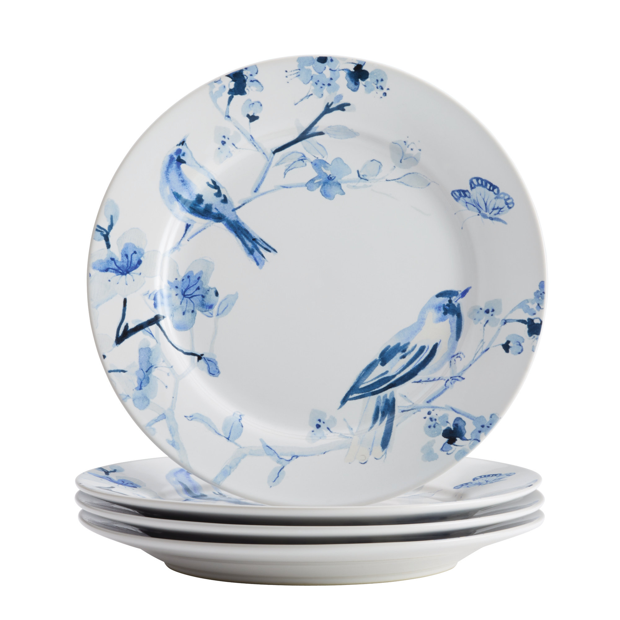 Paula Deen Indigo Blossom Stoneware 16 Piece Dinnerware Set & Reviews ...