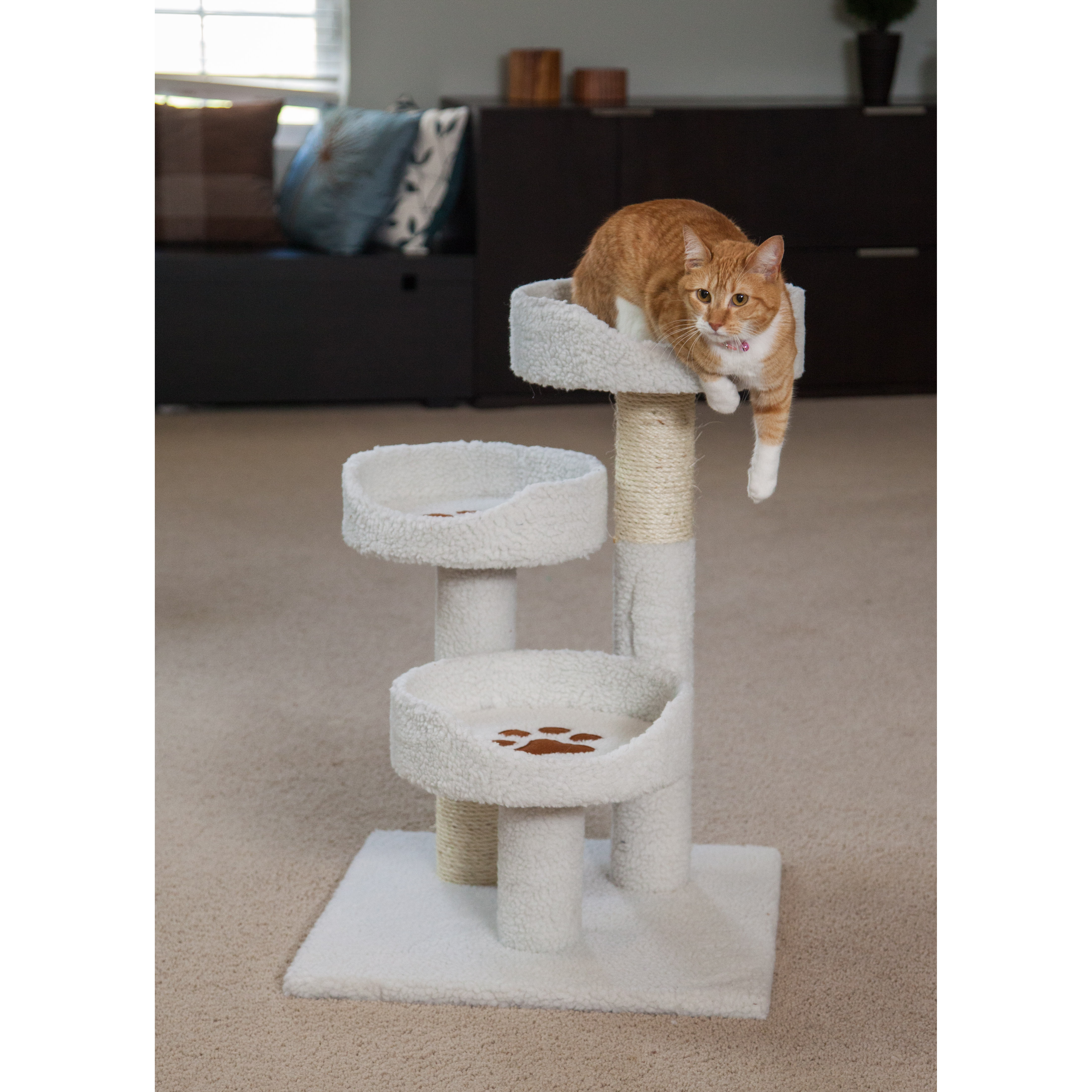 IRIS 28" Carpeted Cat Tree & Reviews Wayfair