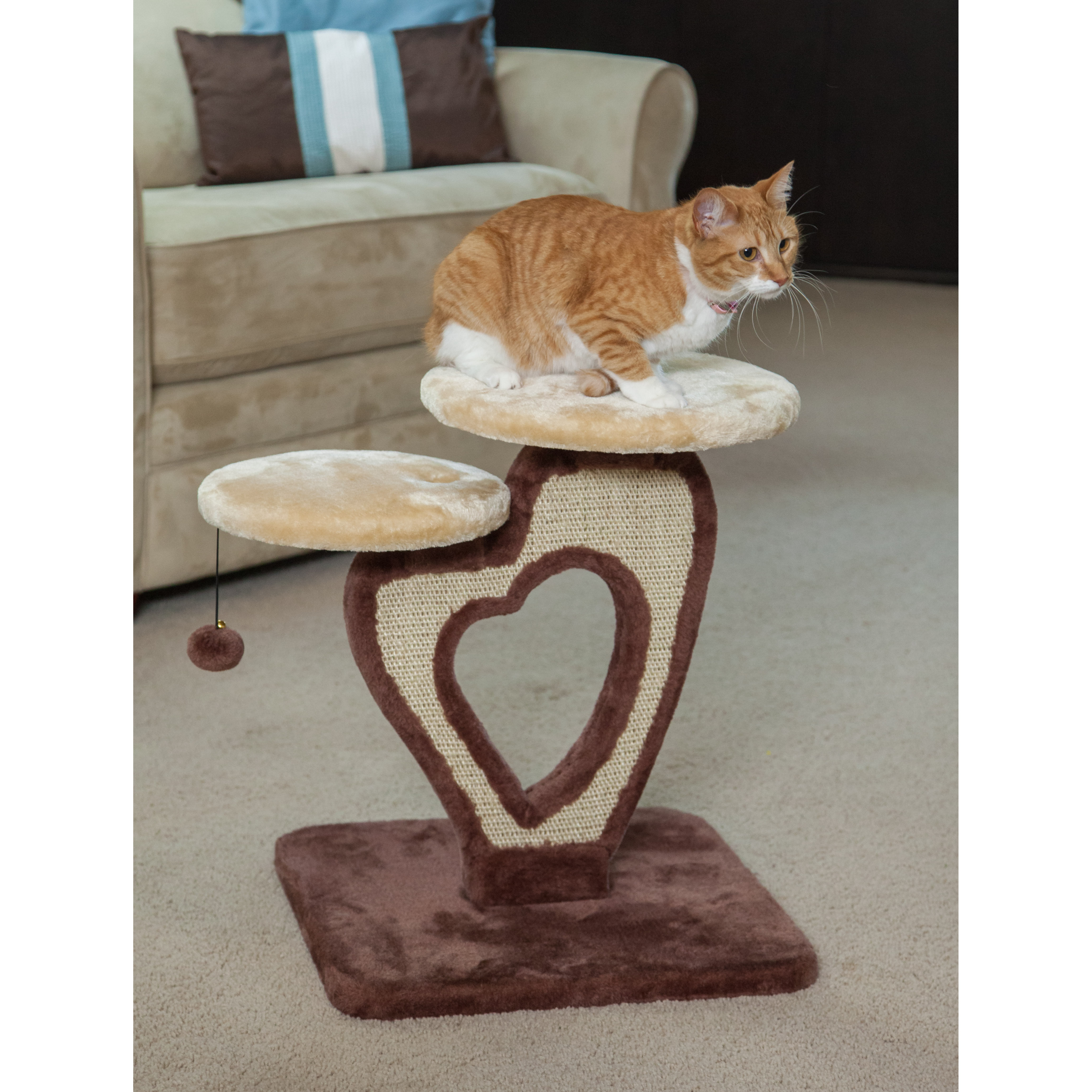 IRIS 21" Carpeted Cat Tree & Reviews Wayfair