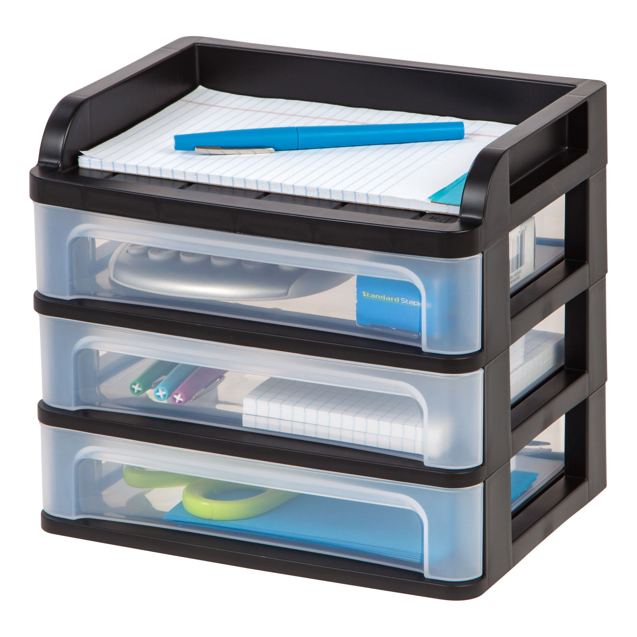 IRIS 3 Drawer Small Desktop Organizer & Reviews Wayfair