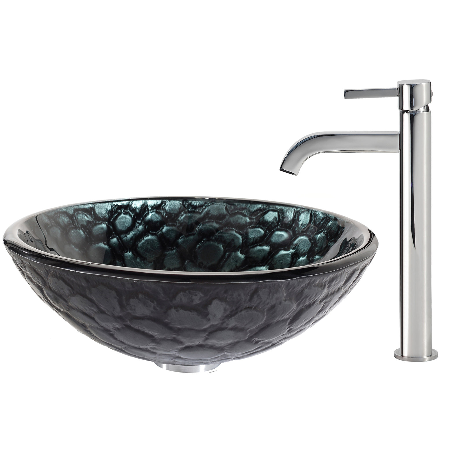Kraus Kratos Glass Vessel Sink with Ramus Faucet Wayfair