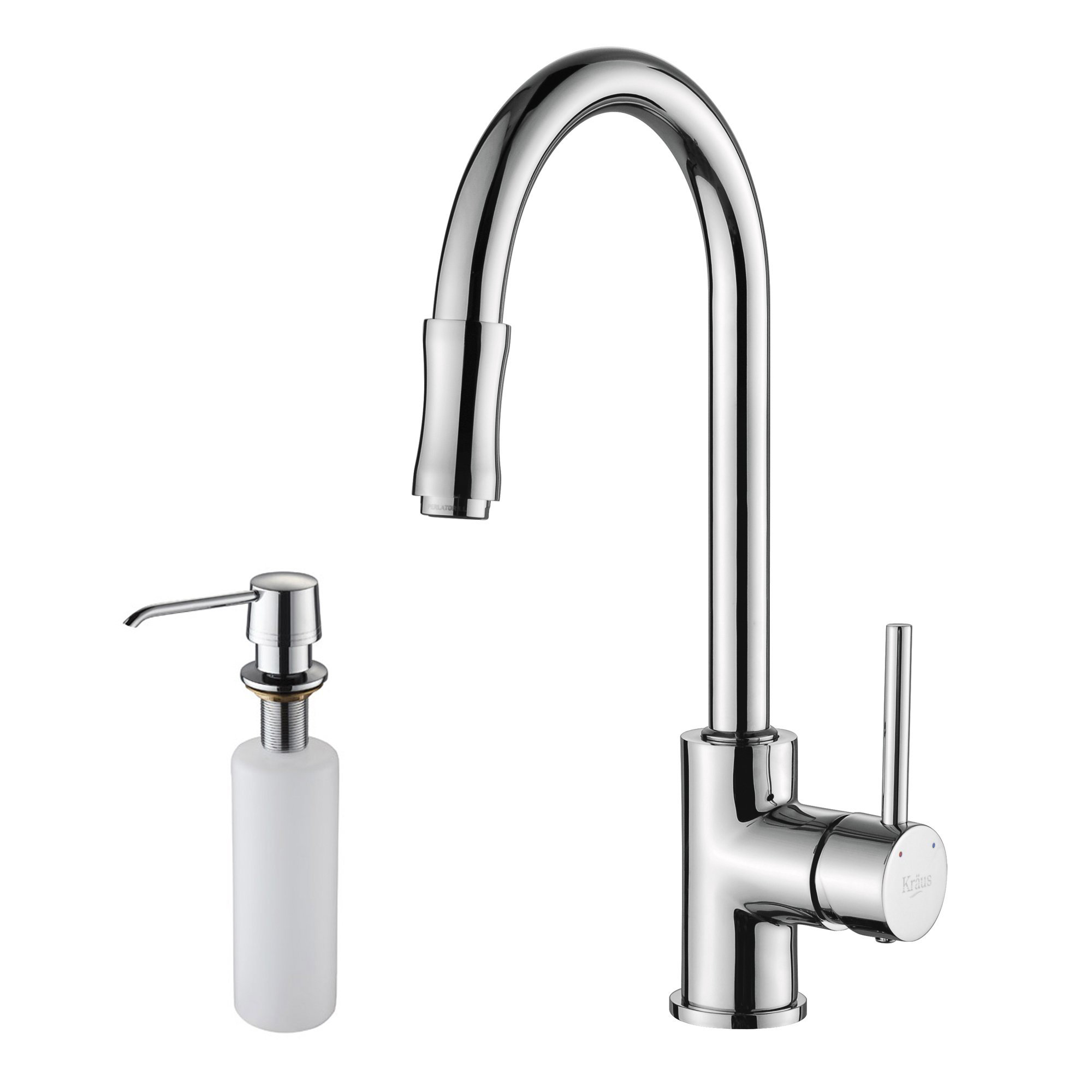 Kraus Single Handle Pull Down Kitchen Faucet Set with ...