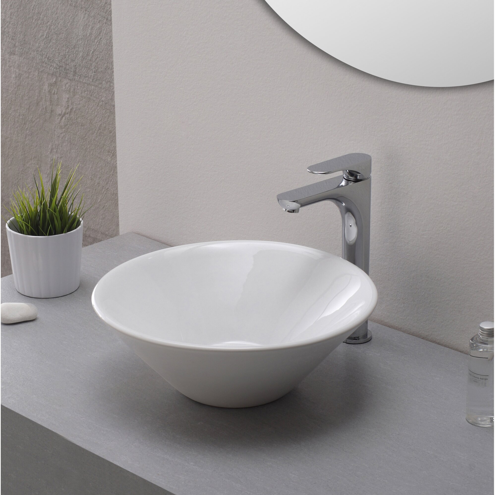 Kraus Elavo™ Ceramic Round Vessel Bathroom Sink & Reviews | Wayfair