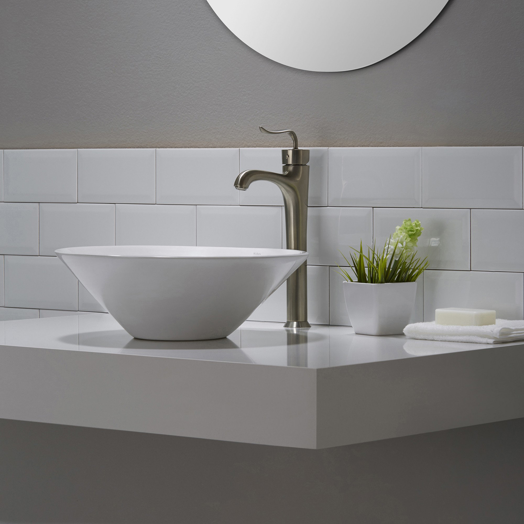 Kraus Elavo™ Ceramic Round Vessel Bathroom Sink & Reviews Wayfair