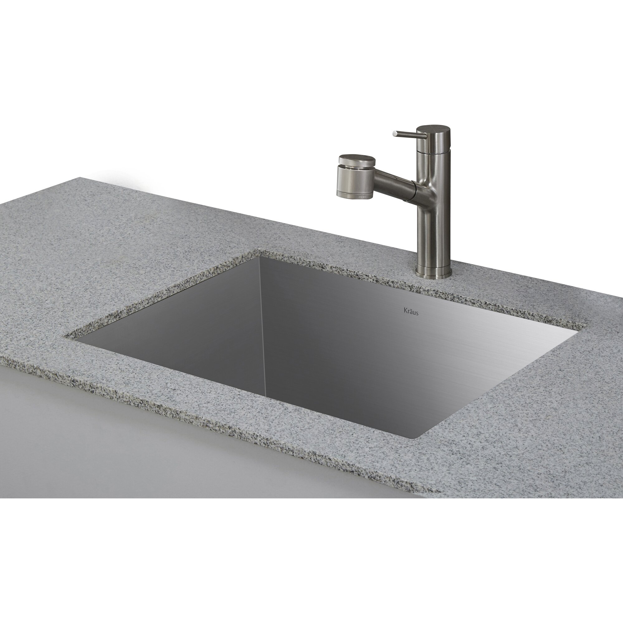 Kraus Pax™ Zero-Radius 24" x 18.5" 18 Gauge Handmade Undermount Single 24 X 18 Stainless Steel Sink