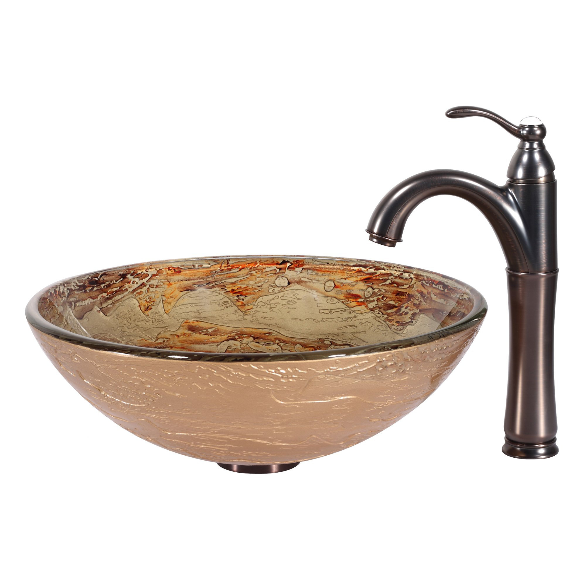 Kraus Ares Glass Vessel Sink and Riviera Faucet & Reviews Wayfair