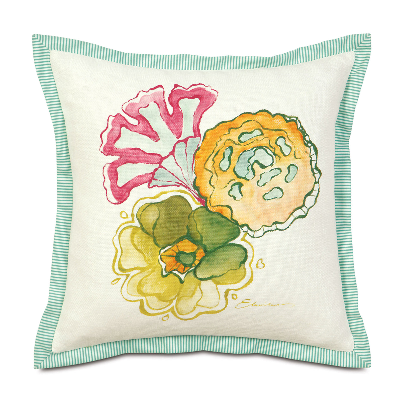 Eastern Accents Portia HandPainted Motif Throw Pillow Wayfair