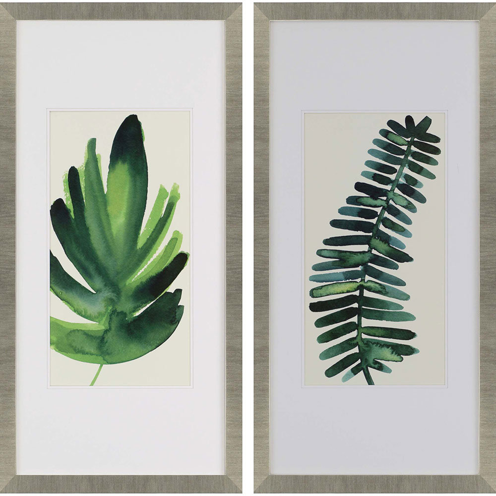 Paragon "Palm Leaves I" 2 Piece Framed Wall Art Set Wayfair