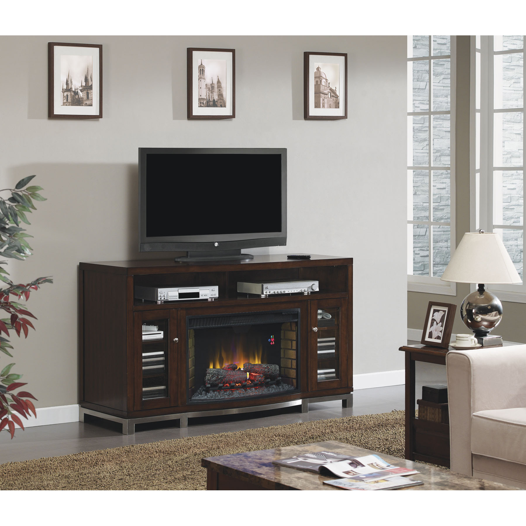 Classic Flame Wesleyan TV Stand Electric Fireplace Insert Wayfair