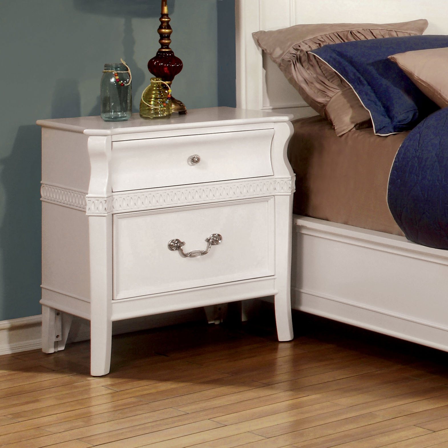 Hokku Designs Harlow 2 Drawer Nightstand & Reviews Wayfair