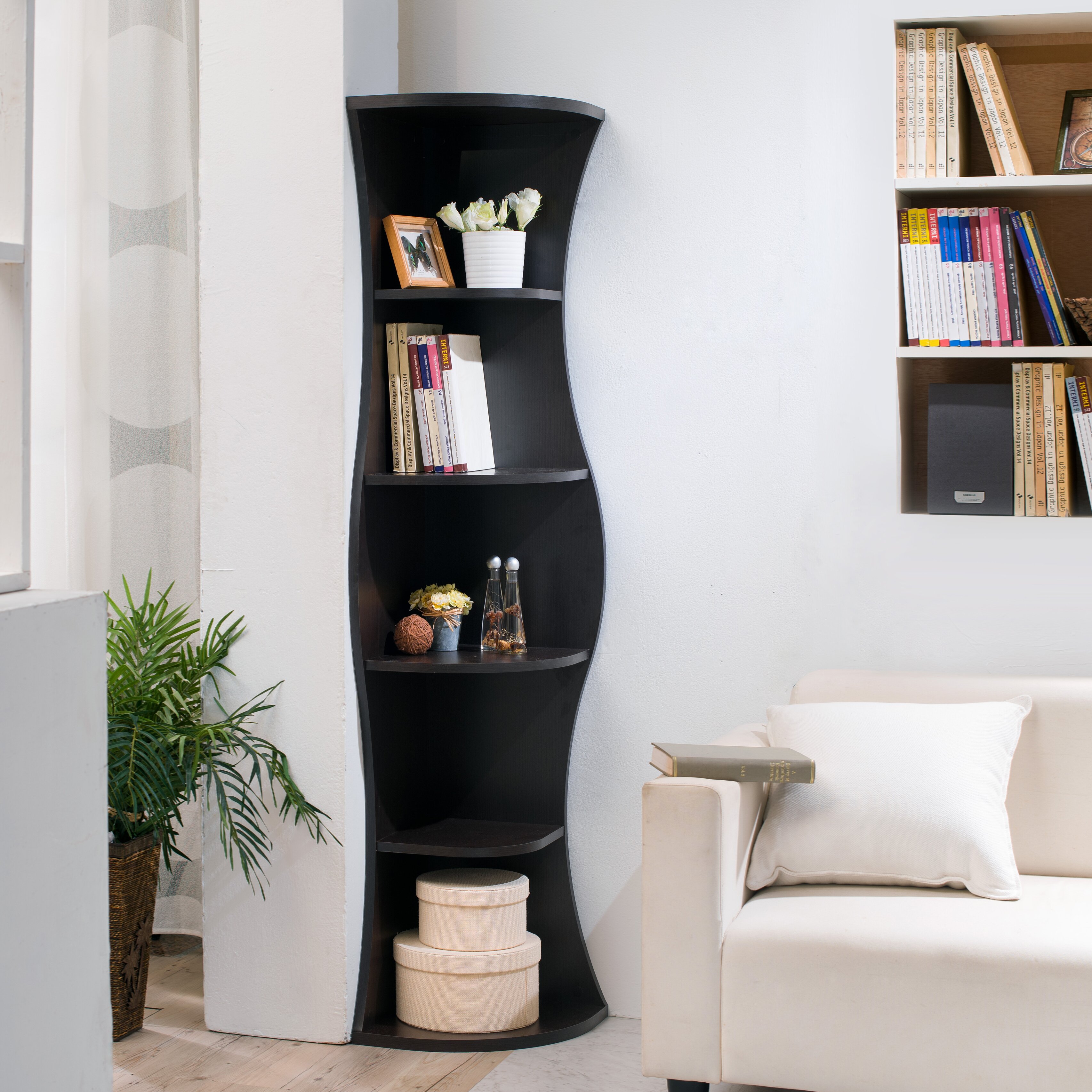 Hokku Designs 71" Corner Unit Bookcase & Reviews | Wayfair
