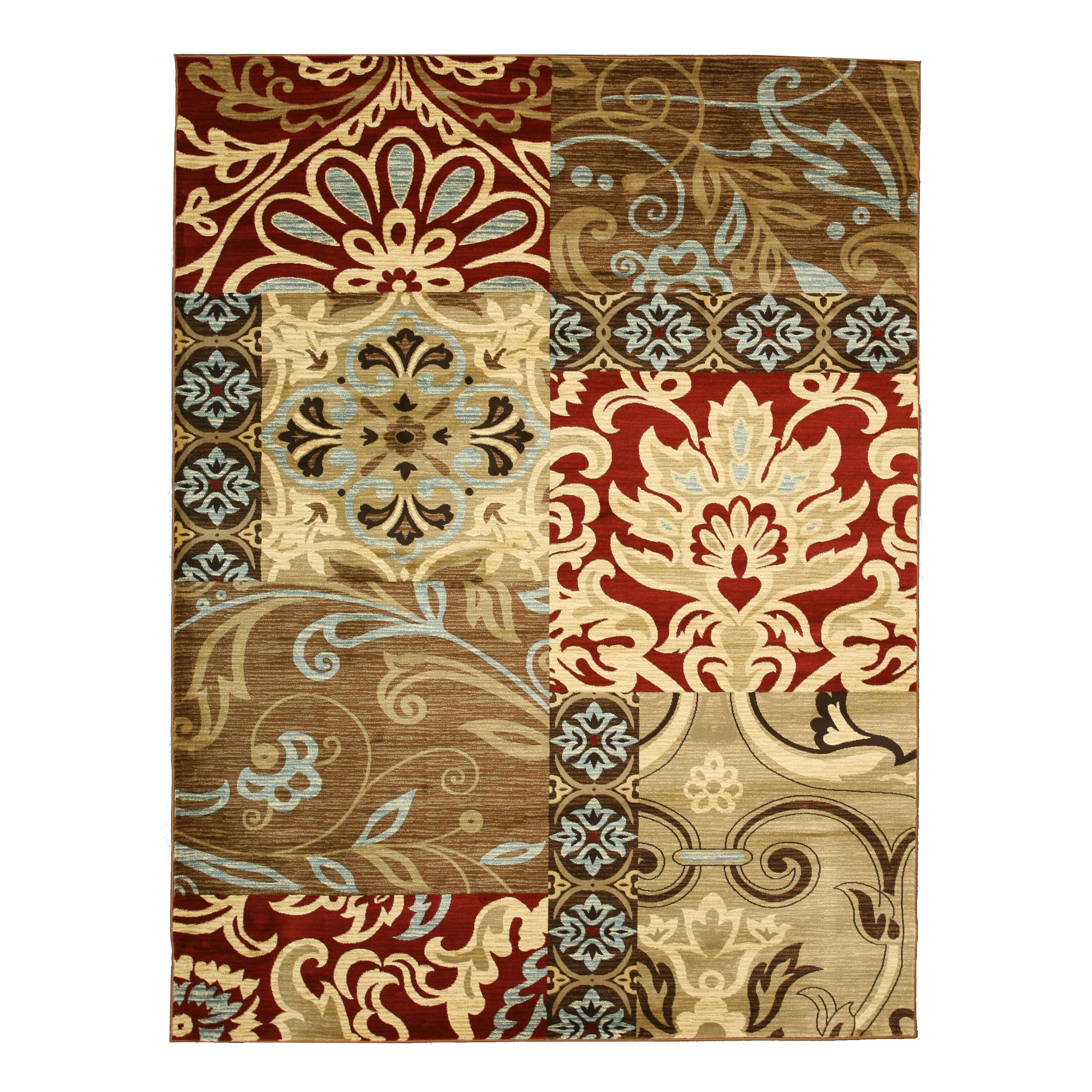 Eastern Rugs Delora Brown Red Area Rug 