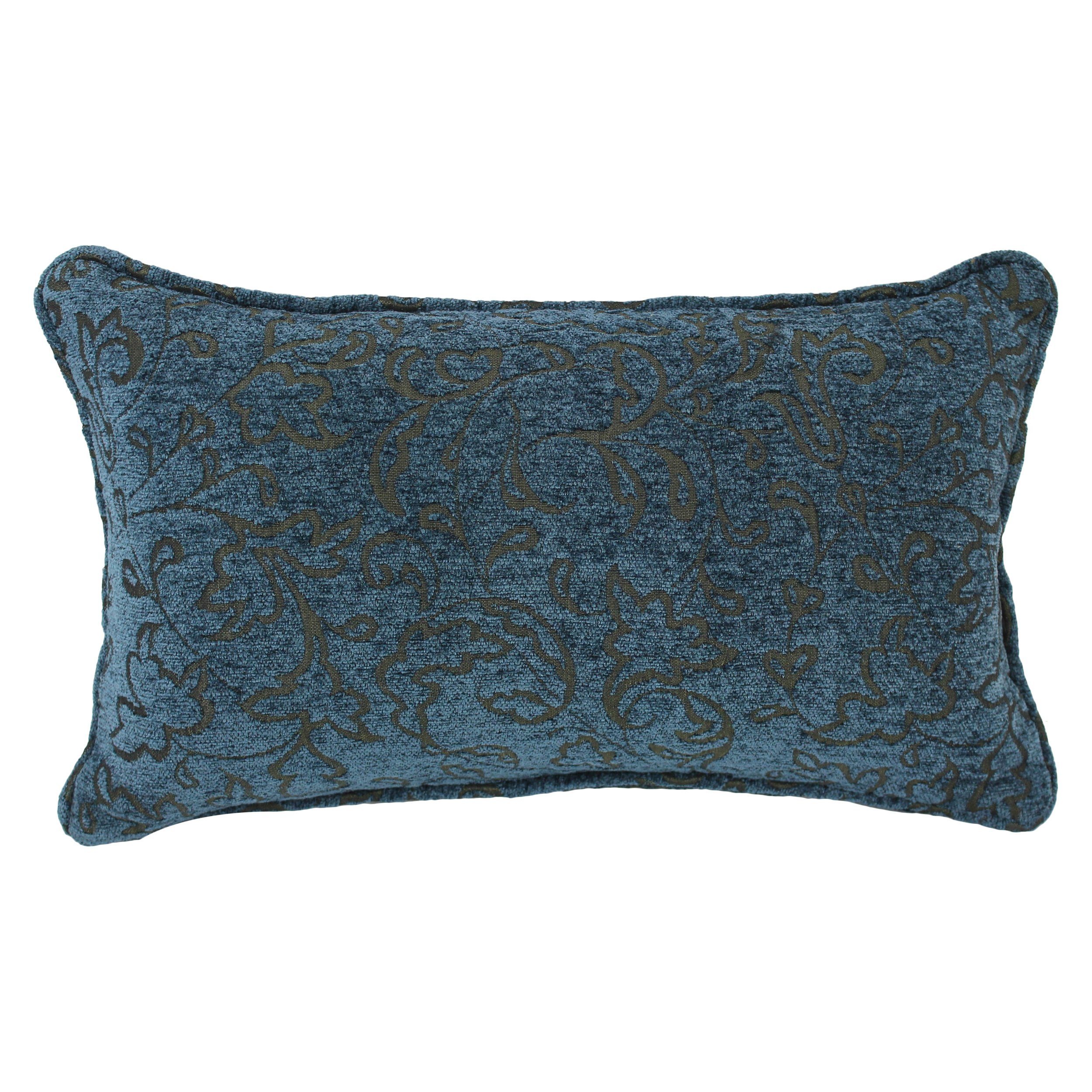 Blazing Needles Floral Jacquard Chenille Lumbar Pillow Wayfair