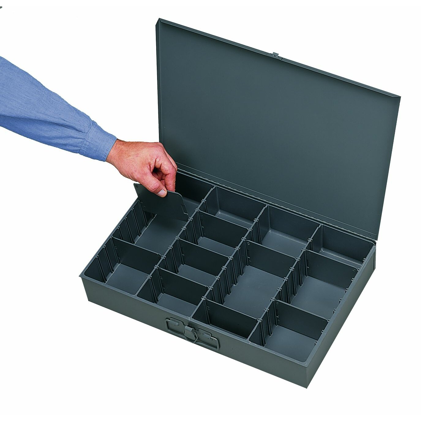 Durham Manufacturing Steel Adjustable Compartment Small Scoop Box