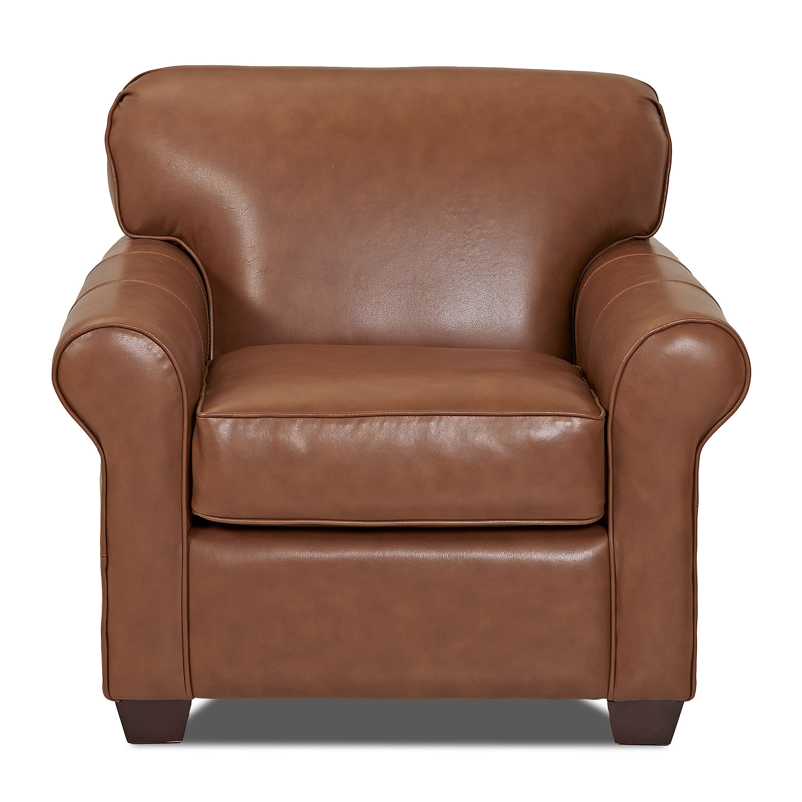 Wayfair Custom Upholstery Jennifer Leather Arm Chair & Reviews | Wayfair