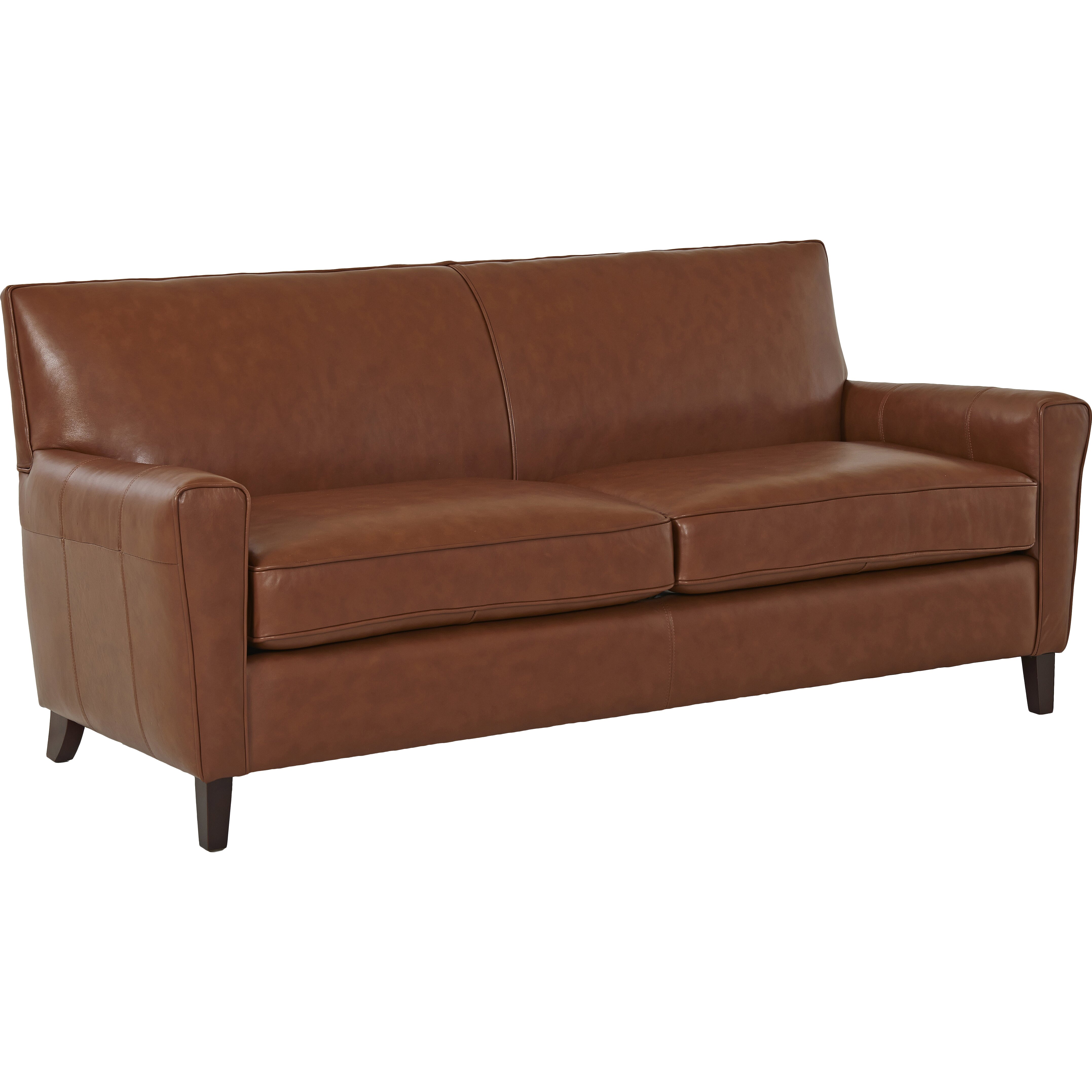 Wayfair Custom Upholstery Grayson Leather Sofa & Reviews | Wayfair