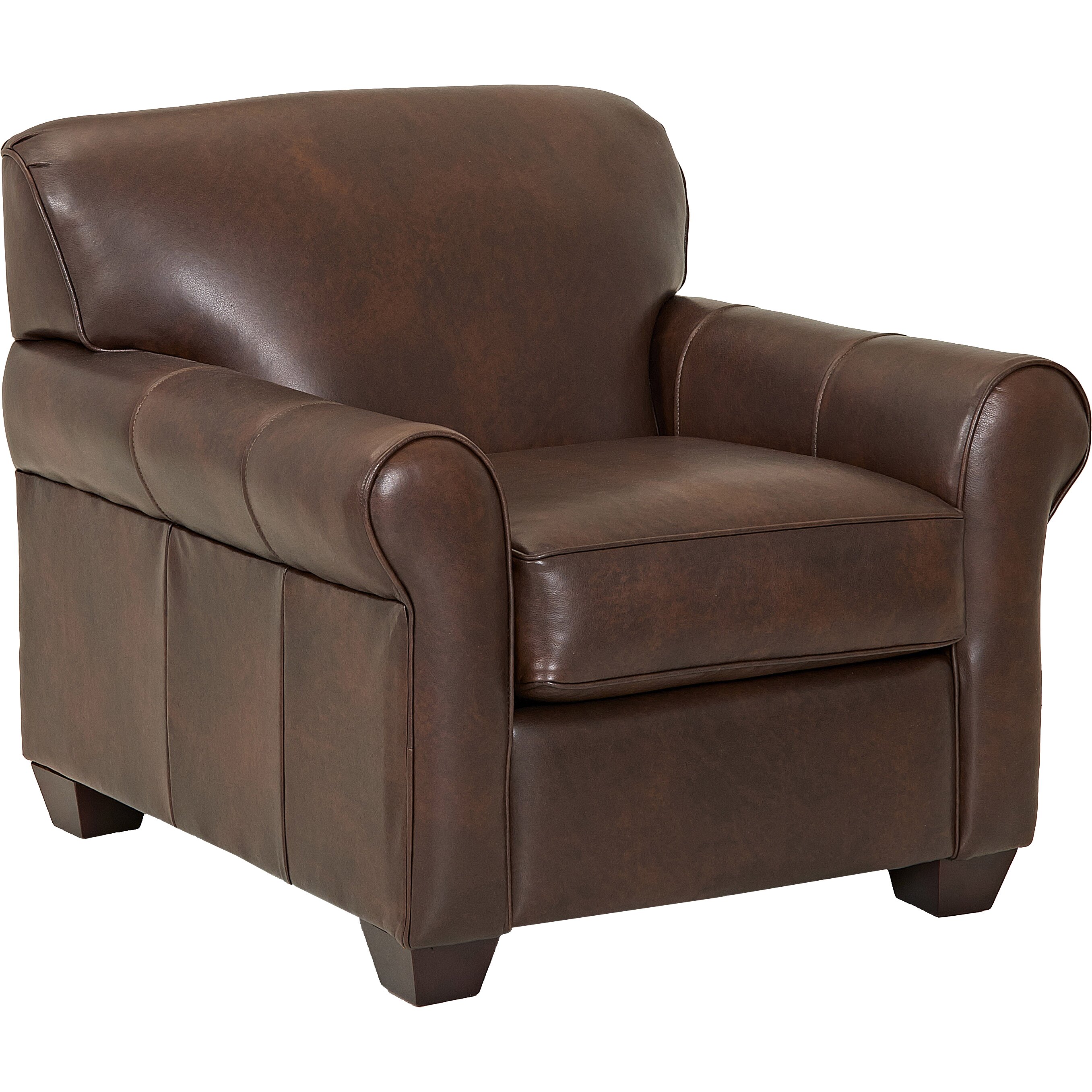 Wayfair Custom Upholstery Jennifer Leather Arm Chair & Reviews Wayfair