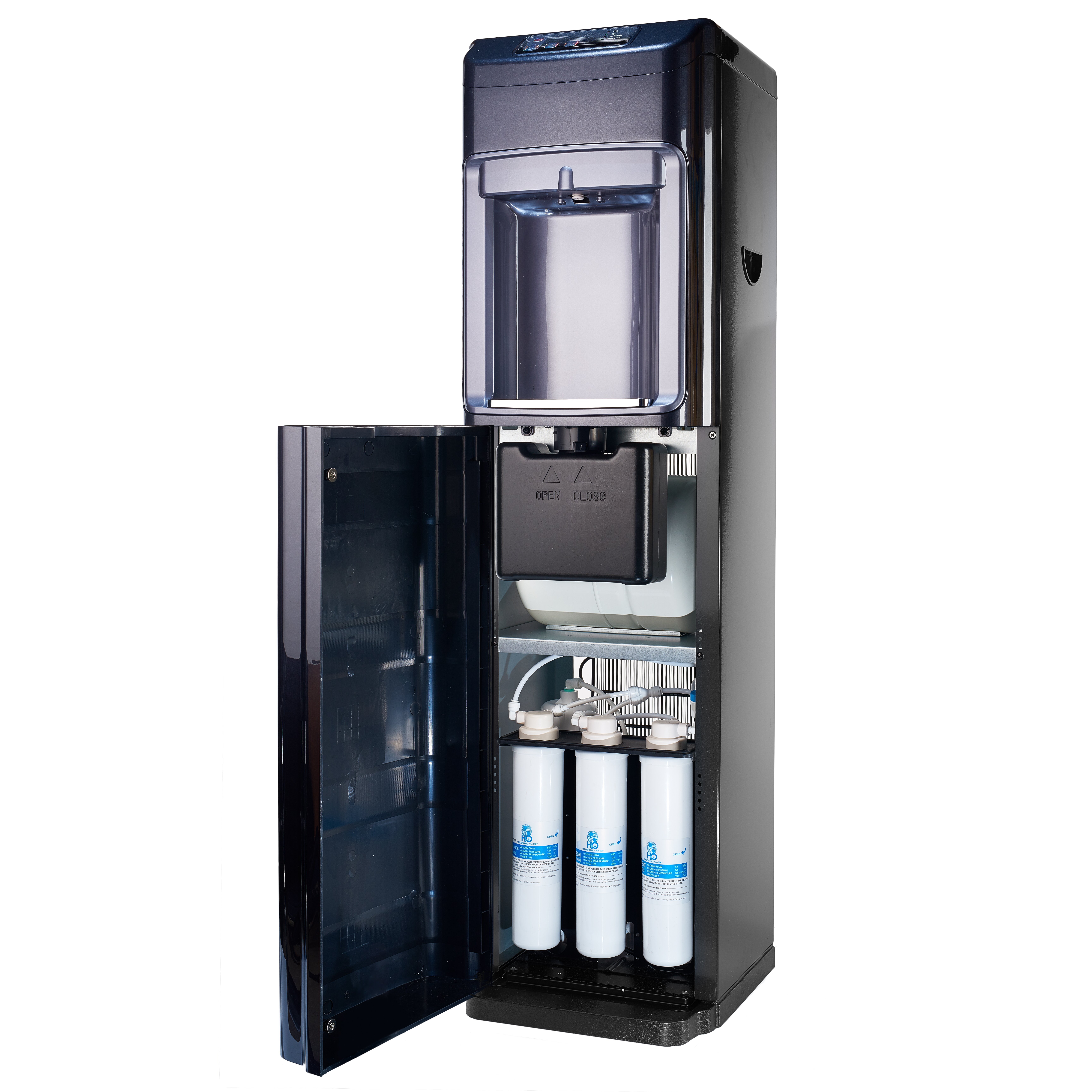 Bottom Loading Hot And Cold Free Standing Water Dispenser In Graphite H2O 2000 RO 