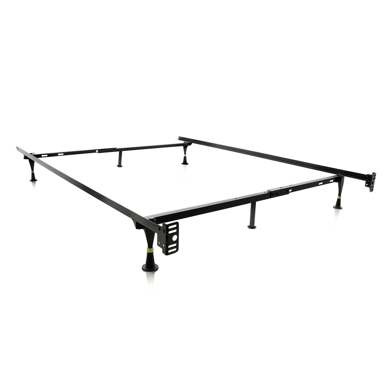 Malouf Heavy Duty 6 Leg Adjustable Metal Bed Frame With Glide & Reviews ...